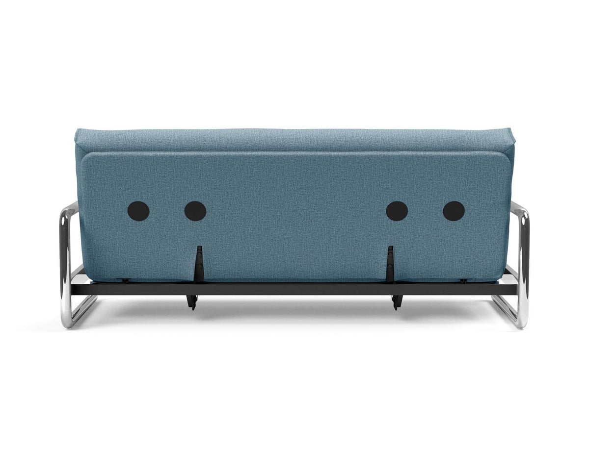Lomira Schlafsofa 140 Nordic mit Gestellbezug Soft Spring in 525 Mixed Dance Light Blue präsentiert im Onlineshop von KAQTU Design AG. Bettsofa ist von Innovation Living