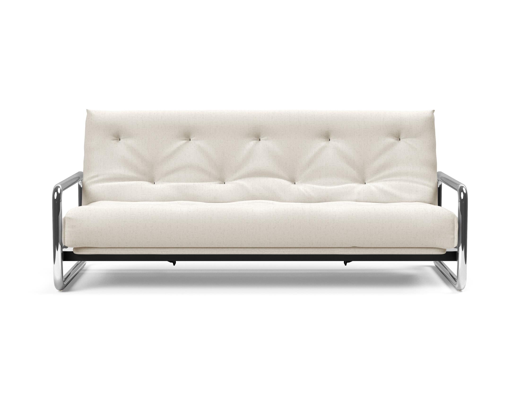 Erleben Sie das Lomira Schlafsofa 140 Nordic von Innovation Living – elegantes skandinavisches Design und optimaler Komfort dank Soft Spring Bezug.
