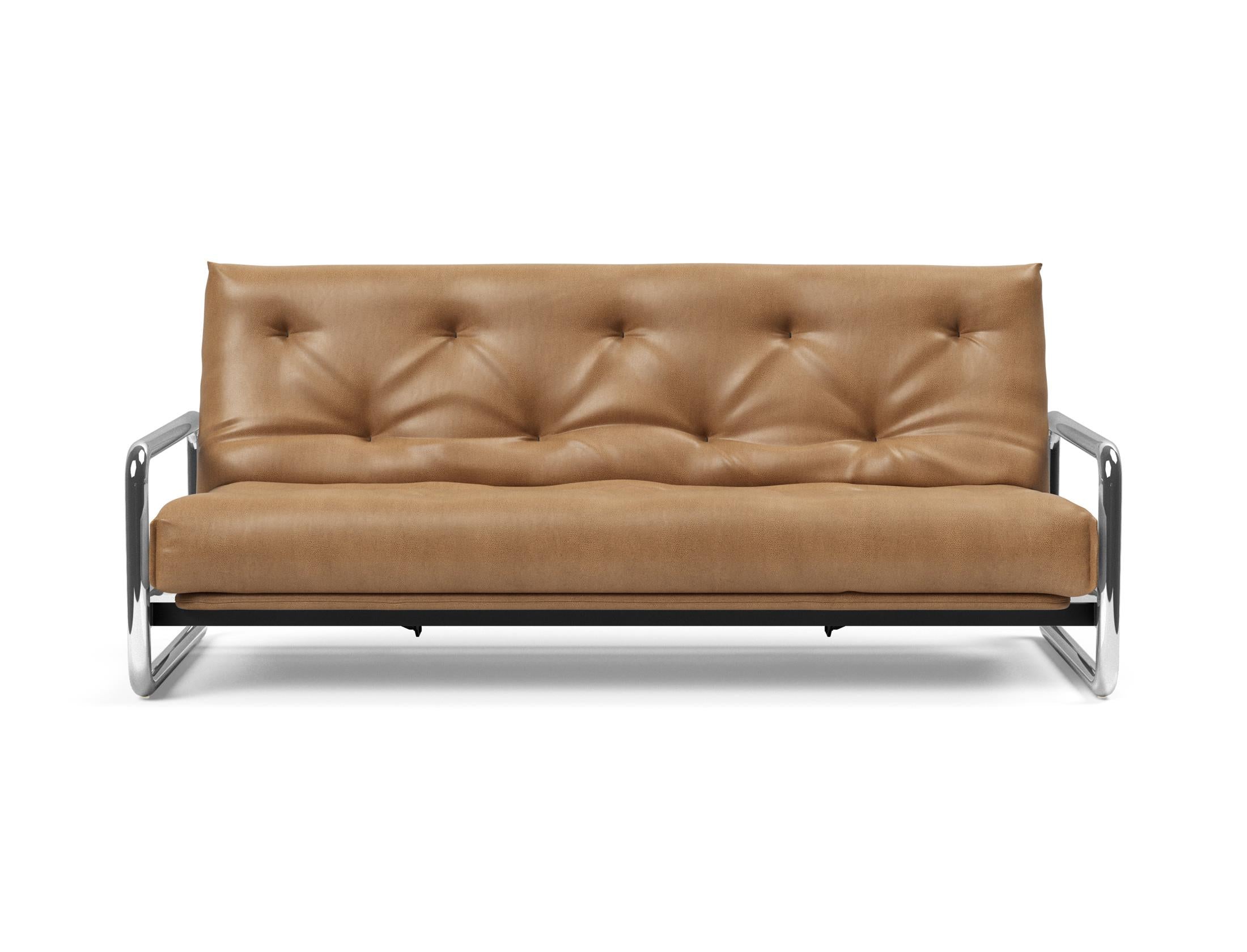 Entdecken Sie das Lomira Schlafsofa 140 Nordic von Innovation Living – stilvolles skandinavisches Design trifft auf höchsten Schlafkomfort mit Soft Spring Bezug.