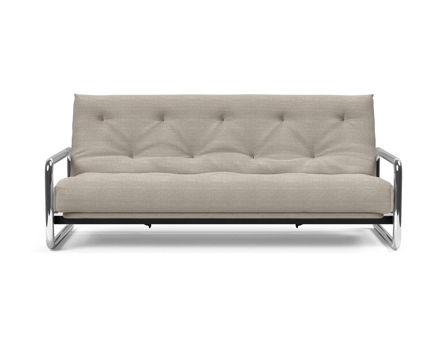 Erleben Sie das Lomira Schlafsofa 140 Nordic von Innovation Living – elegantes skandinavisches Design und optimaler Komfort dank Soft Spring Bezug.