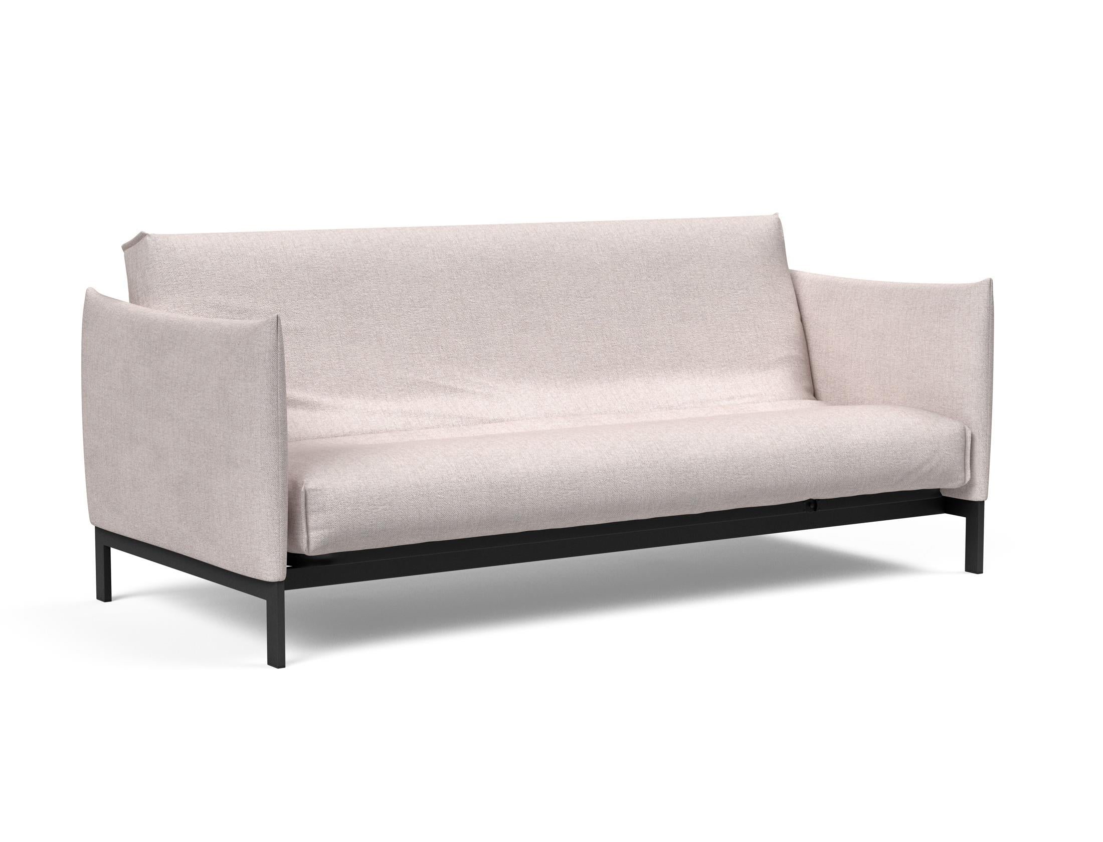 Erleben Sie das Junus 140 Bettsofa mit stilvollem Nordic Cover und Soft Spring, perfekt für gemütliche Abende und stilvolle Einrichtung.