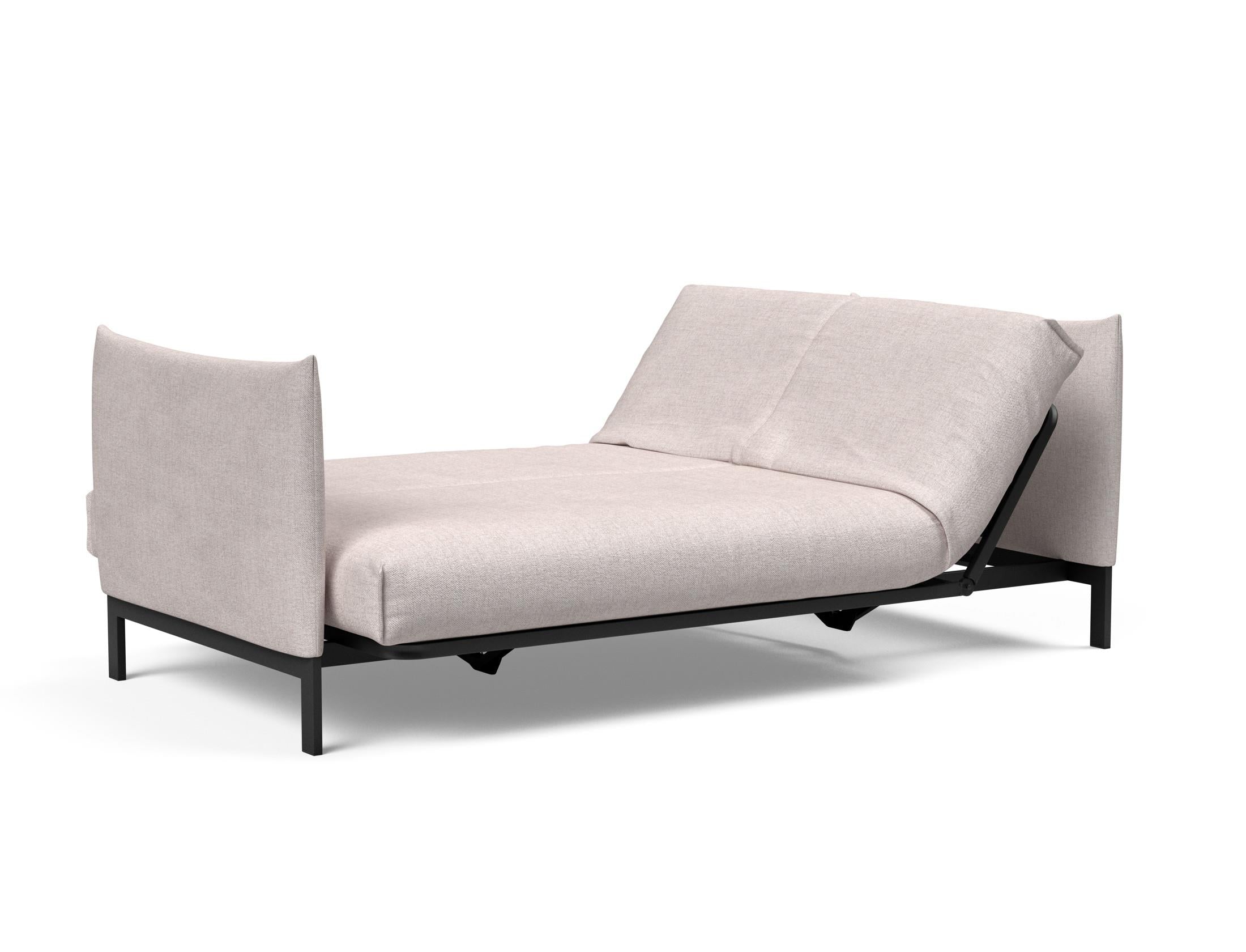 Erleben Sie das Junus 140 Bettsofa mit stilvollem Nordic Cover und Soft Spring, perfekt für gemütliche Abende und stilvolle Einrichtung.