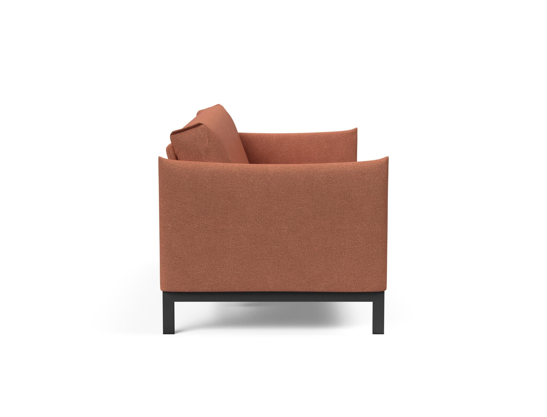 Erleben Sie das Junus 140 Bettsofa mit stilvollem Nordic Cover und Soft Spring, perfekt für gemütliche Abende und stilvolle Einrichtung.