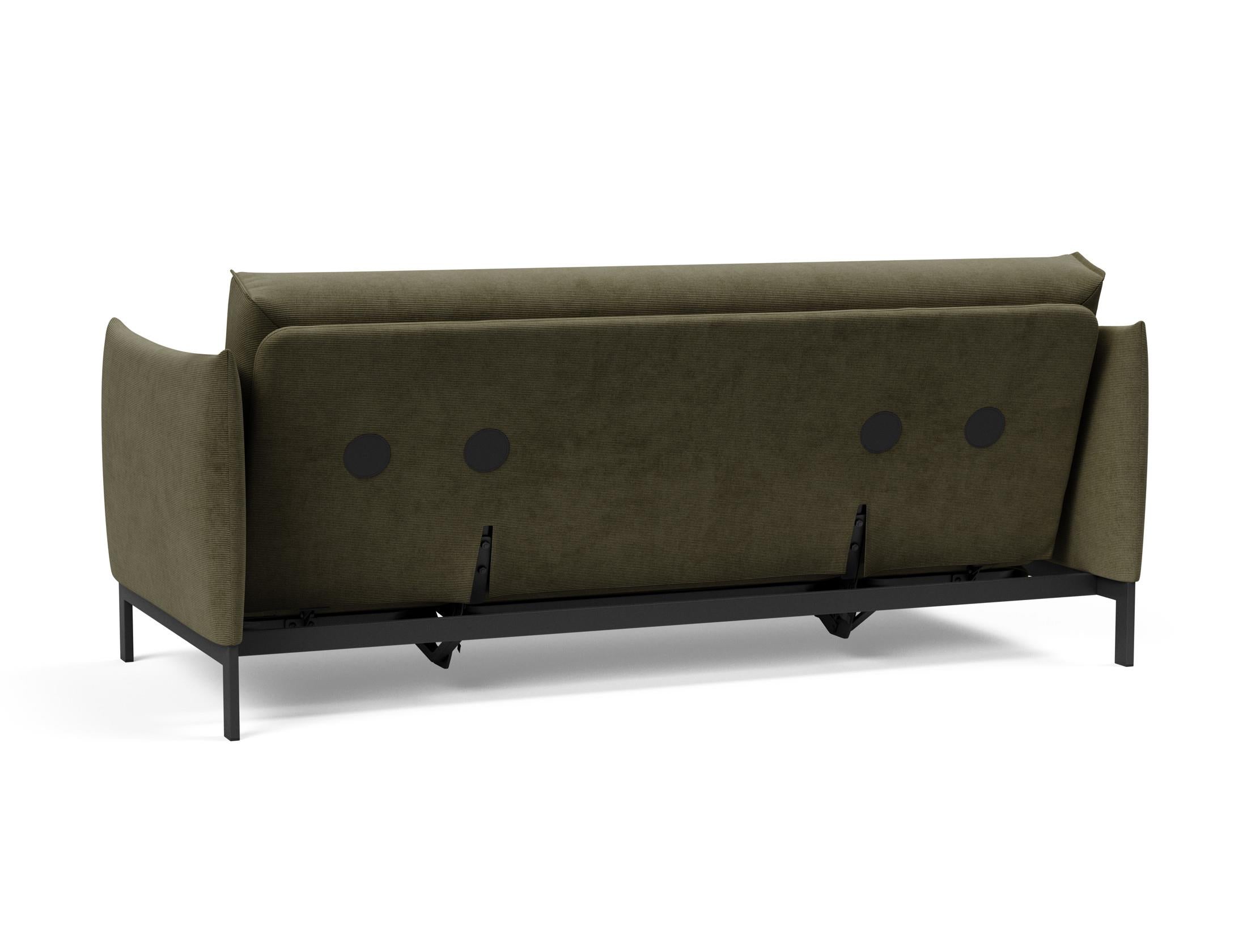 Erleben Sie das Junus 140 Bettsofa mit stilvollem Nordic Cover und Soft Spring, perfekt für gemütliche Abende und stilvolle Einrichtung.