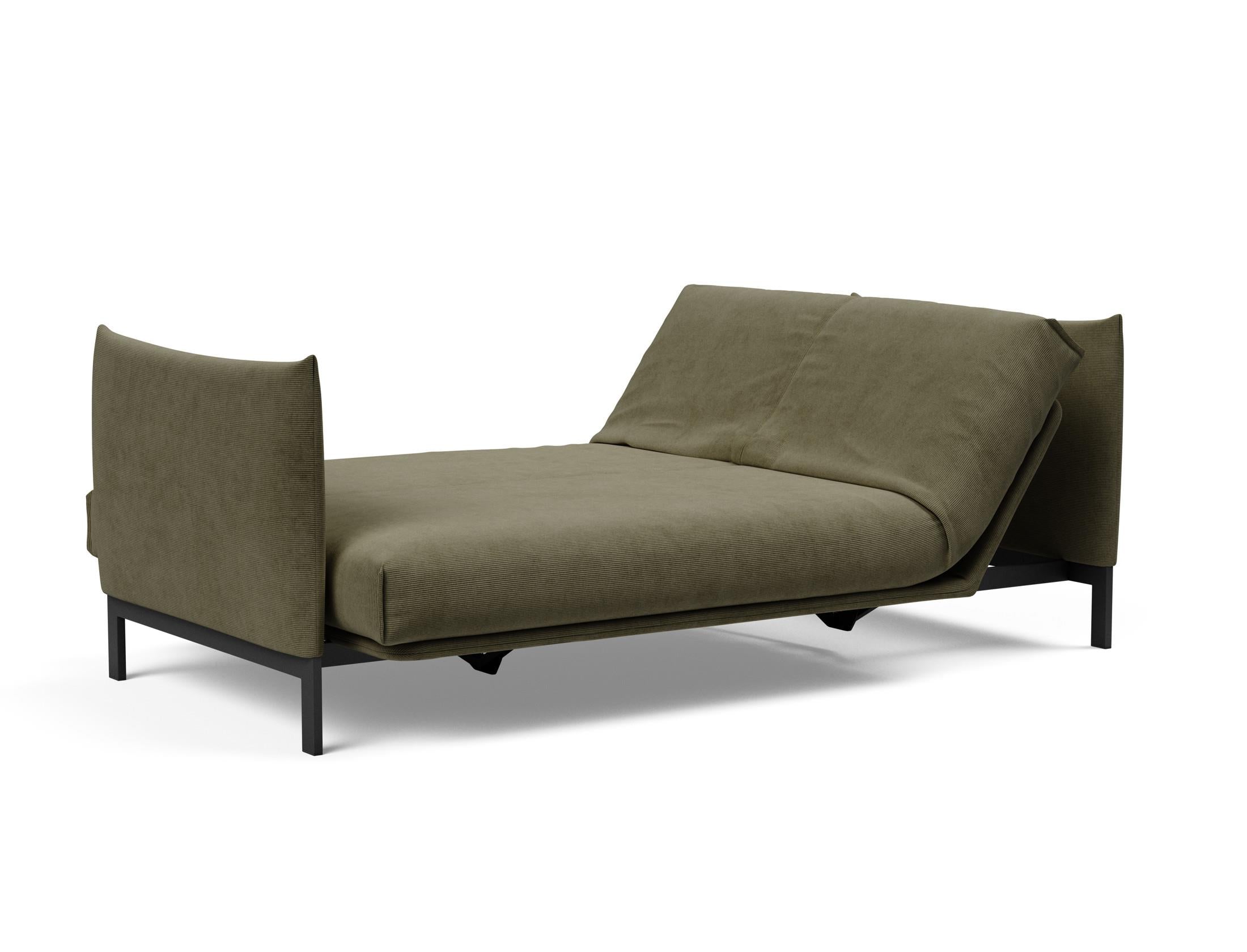 Erleben Sie das Junus 140 Bettsofa mit stilvollem Nordic Cover und Soft Spring, perfekt für gemütliche Abende und stilvolle Einrichtung.