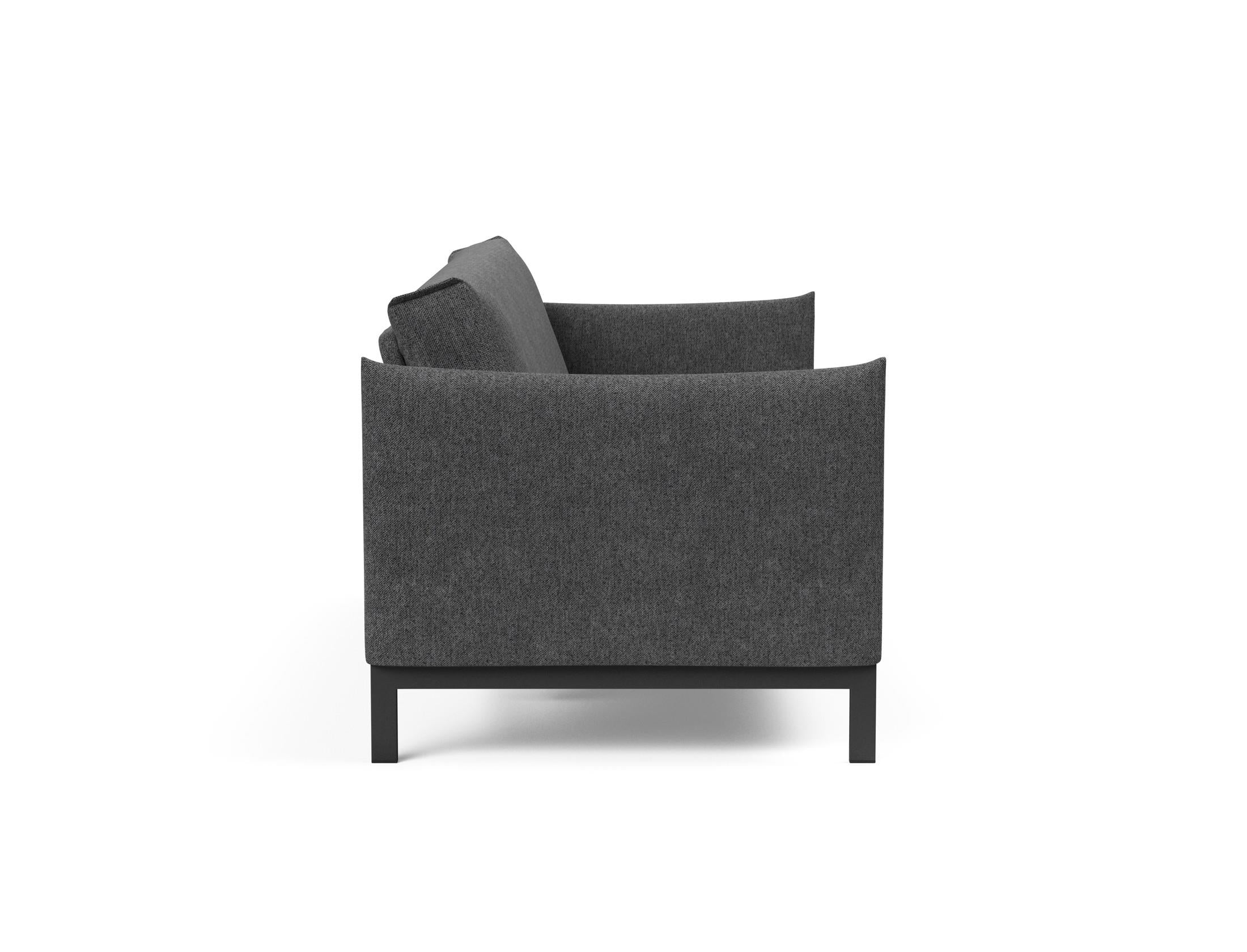 Erleben Sie das Junus 140 Bettsofa mit stilvollem Nordic Cover und Soft Spring, perfekt für gemütliche Abende und stilvolle Einrichtung.