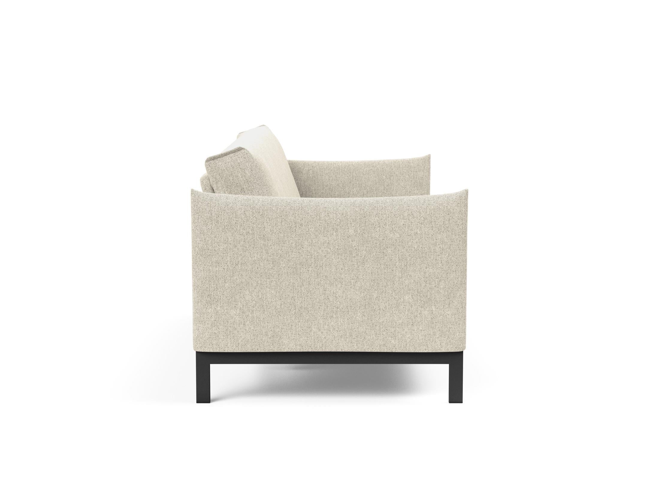 Erleben Sie das Junus 140 Bettsofa mit stilvollem Nordic Cover und Soft Spring, perfekt für gemütliche Abende und stilvolle Einrichtung.