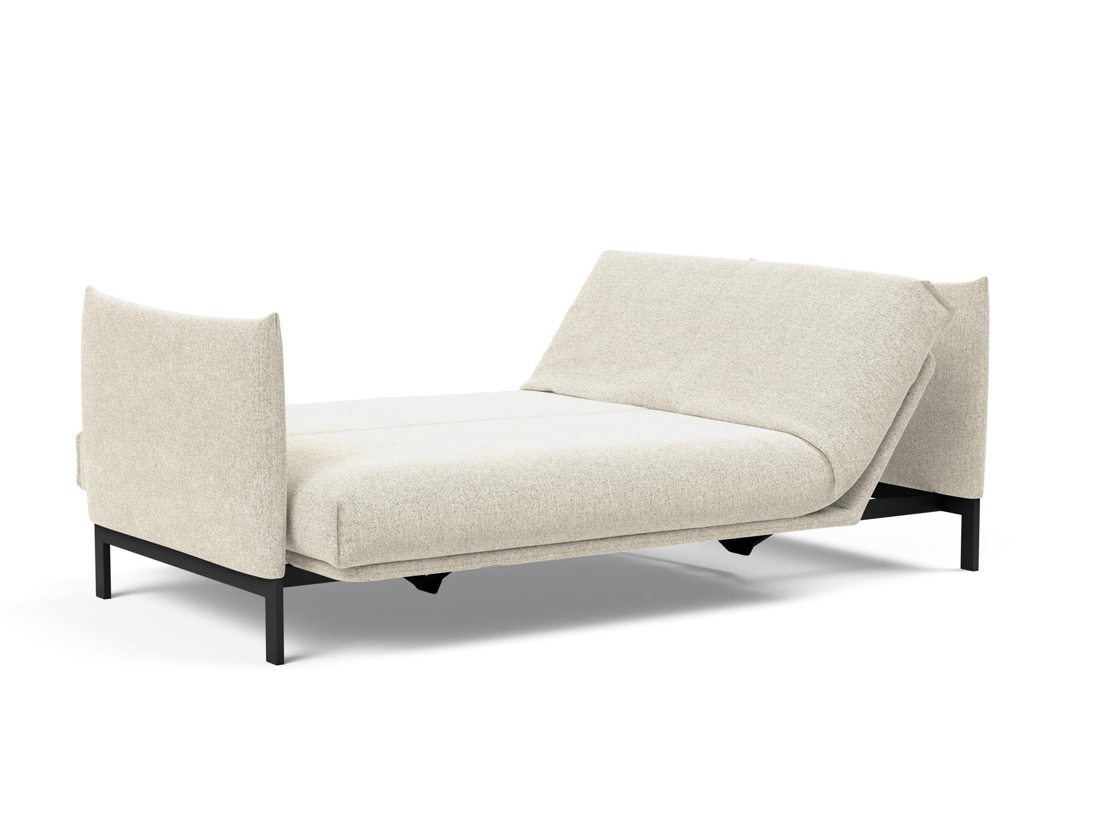 Erleben Sie das Junus 140 Bettsofa mit stilvollem Nordic Cover und Soft Spring, perfekt für gemütliche Abende und stilvolle Einrichtung.
