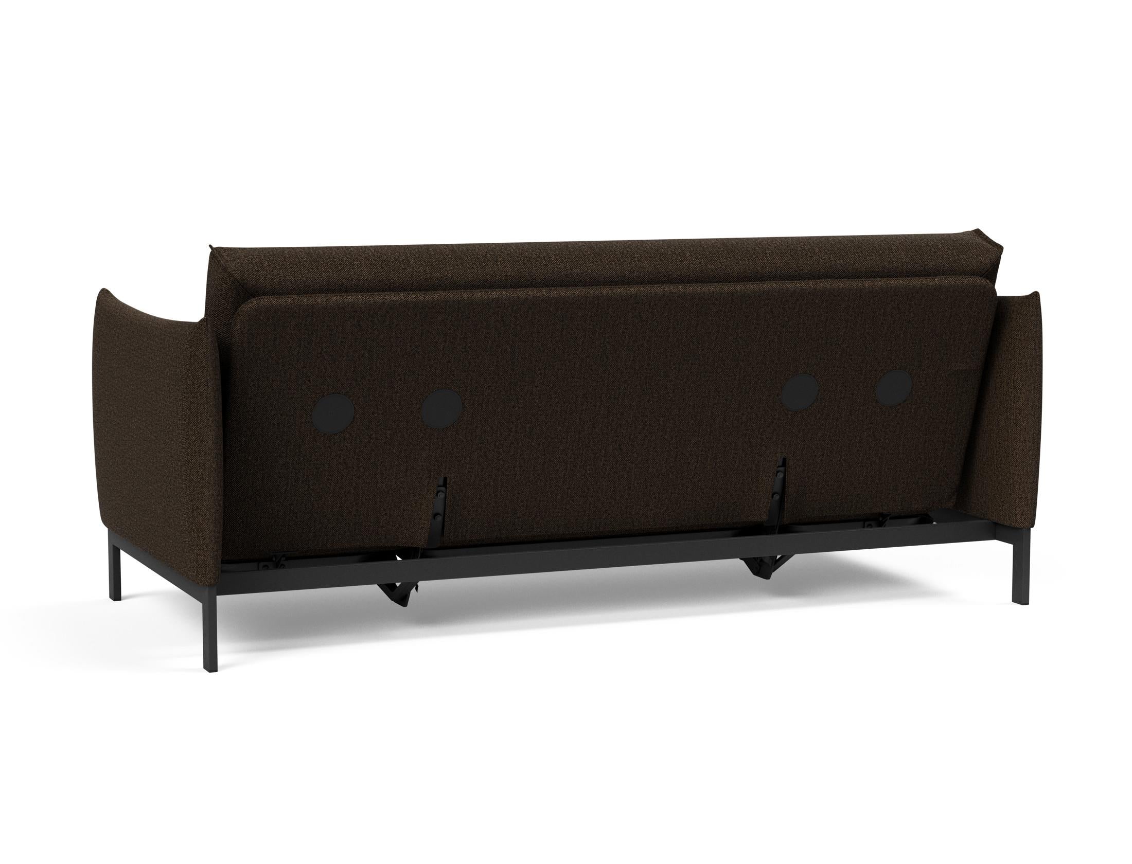 Erleben Sie das Junus 140 Bettsofa mit stilvollem Nordic Cover und Soft Spring, perfekt für gemütliche Abende und stilvolle Einrichtung.