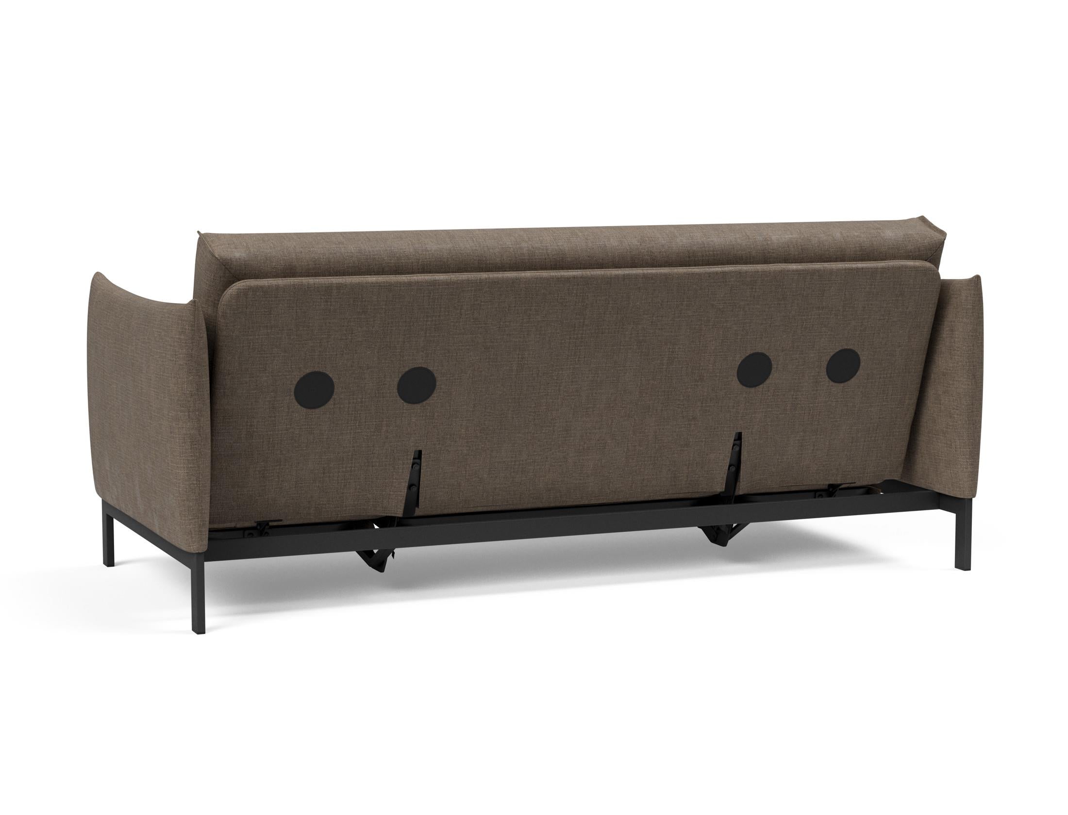 Erleben Sie das Junus 140 Bettsofa mit stilvollem Nordic Cover und Soft Spring, perfekt für gemütliche Abende und stilvolle Einrichtung.