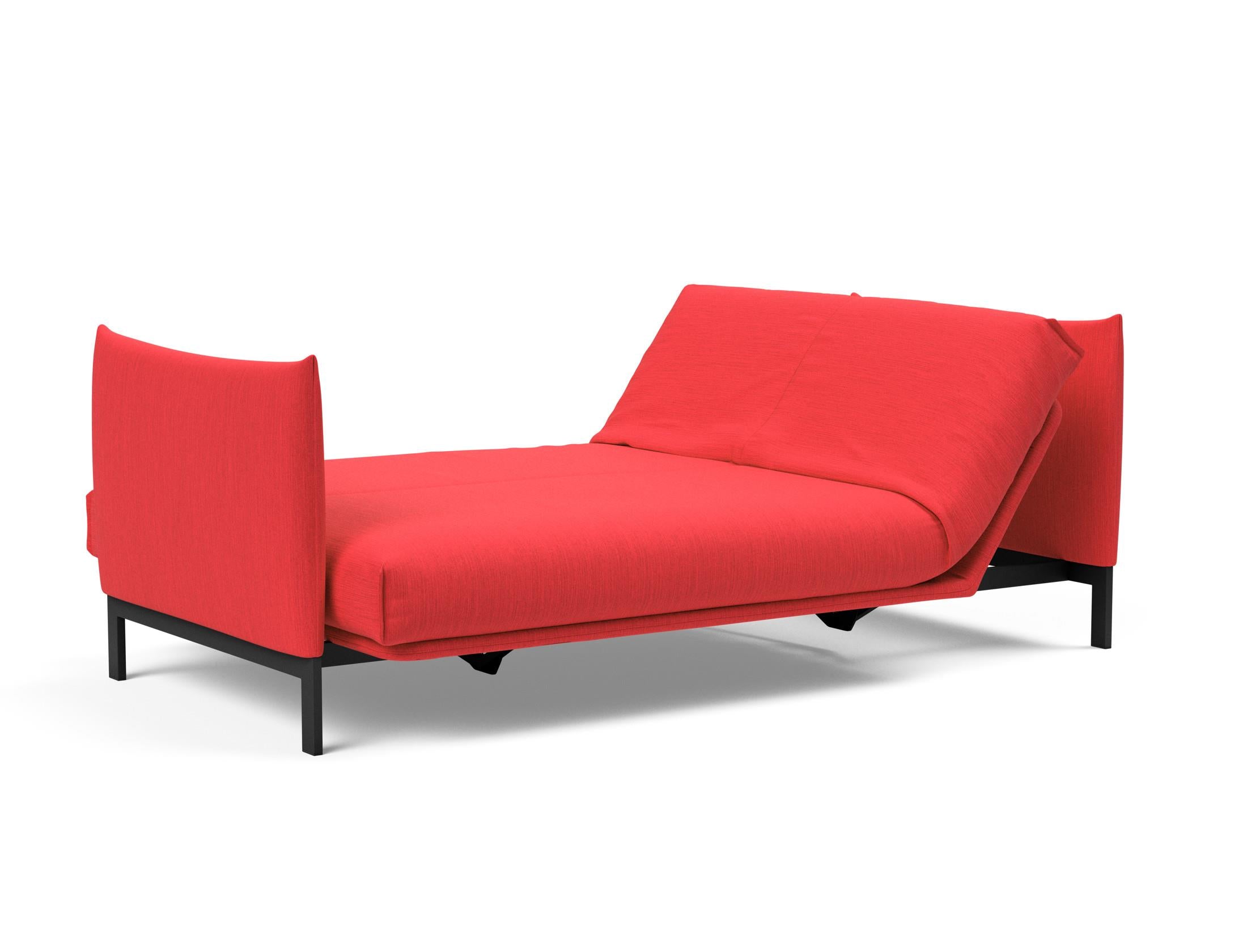 Erleben Sie das Junus 140 Bettsofa mit stilvollem Nordic Cover und Soft Spring, perfekt für gemütliche Abende und stilvolle Einrichtung.