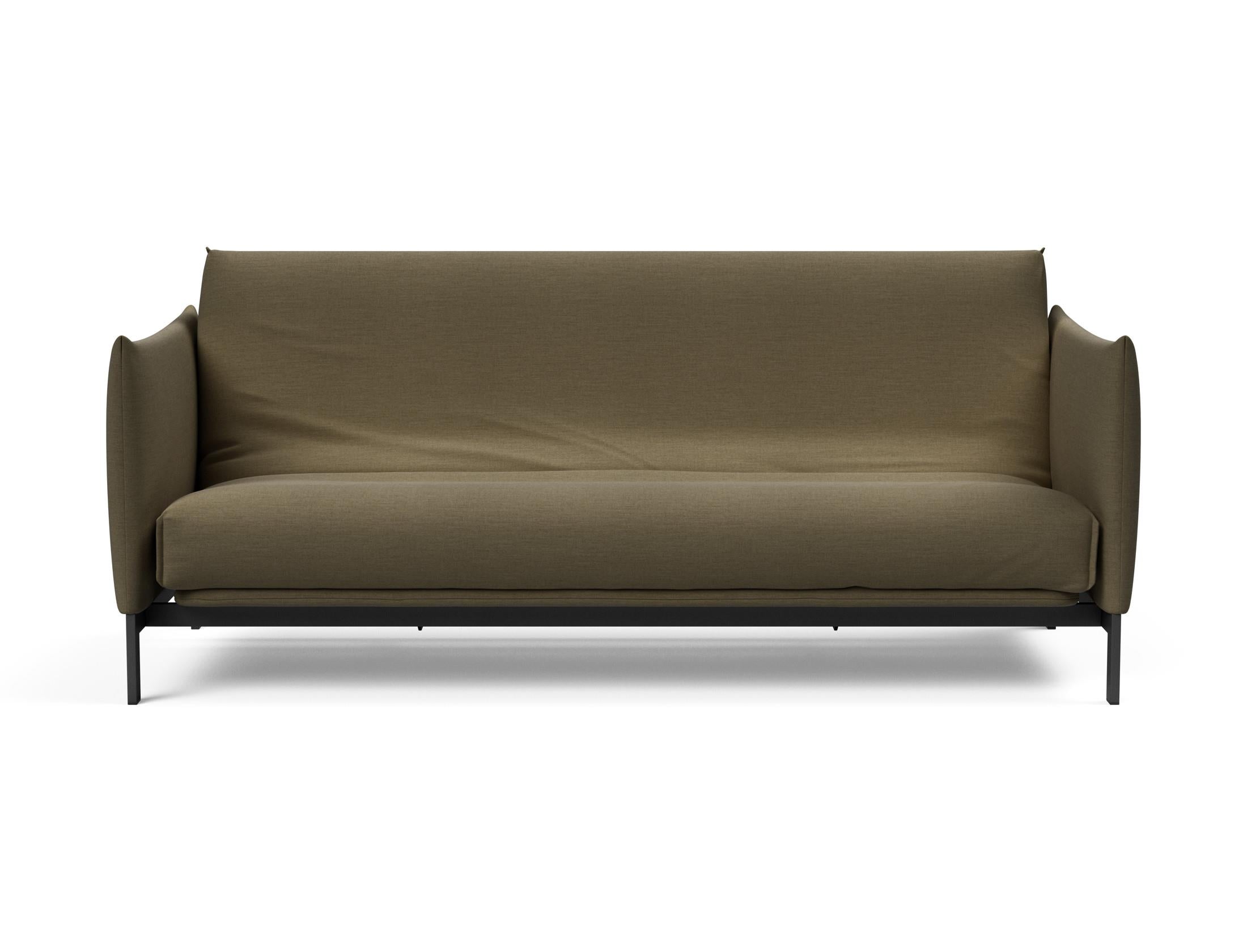 Erleben Sie das Junus 140 Bettsofa mit stilvollem Nordic Cover und Soft Spring, perfekt für gemütliche Abende und stilvolle Einrichtung.