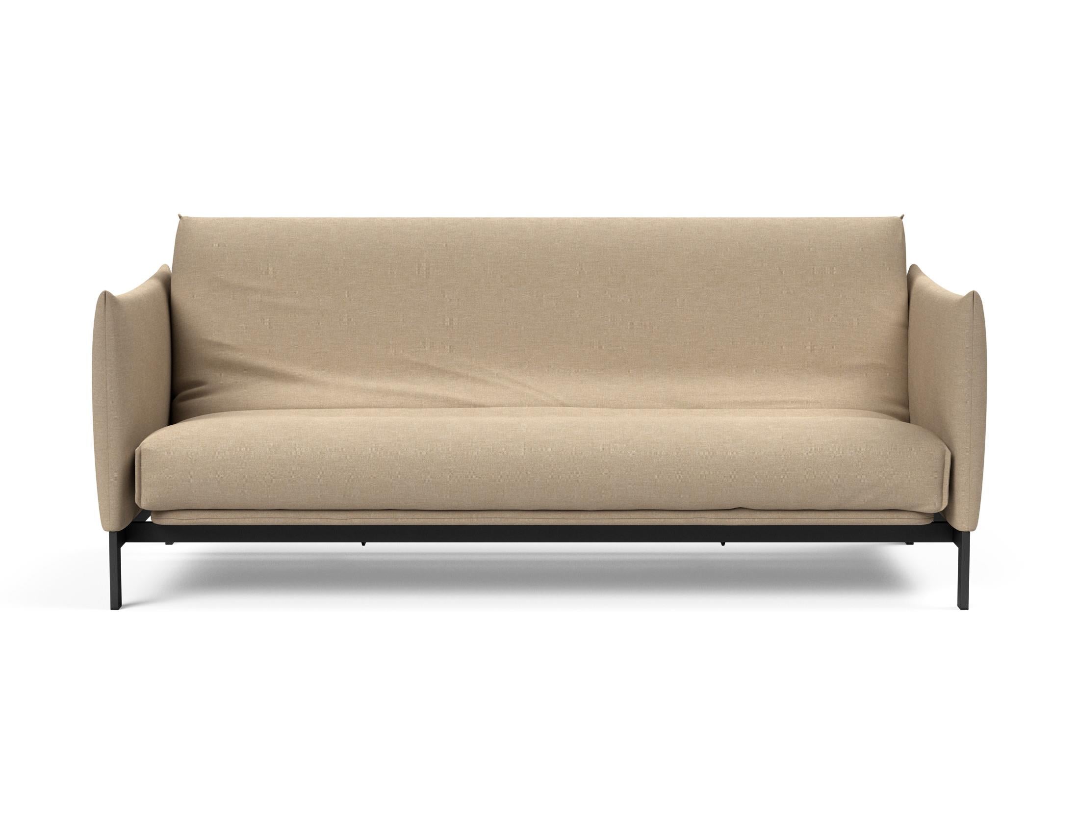 Erleben Sie das Junus 140 Bettsofa mit stilvollem Nordic Cover und Soft Spring, perfekt für gemütliche Abende und stilvolle Einrichtung.