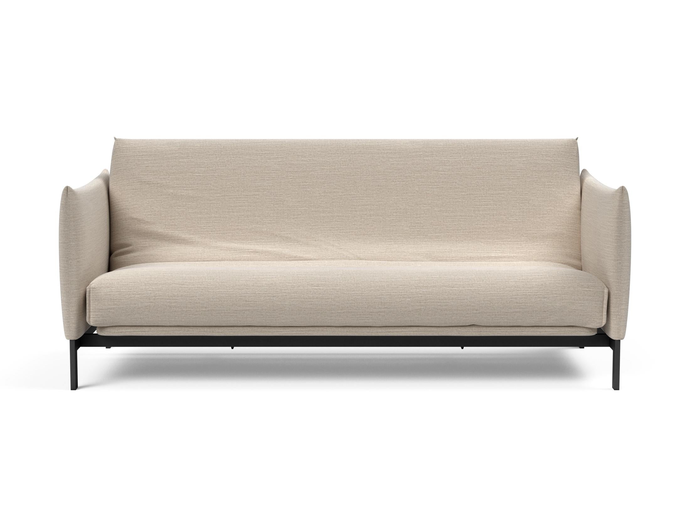 Erleben Sie das Junus 140 Bettsofa mit stilvollem Nordic Cover und Soft Spring, perfekt für gemütliche Abende und stilvolle Einrichtung.