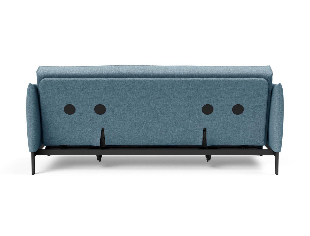 Junus 140 Bettsofa Sharp Plus Cover mit Gestellbezug Soft Spring in 525 Mixed Dance Light Blue präsentiert im Onlineshop von KAQTU Design AG. Bettsofa ist von Innovation Living