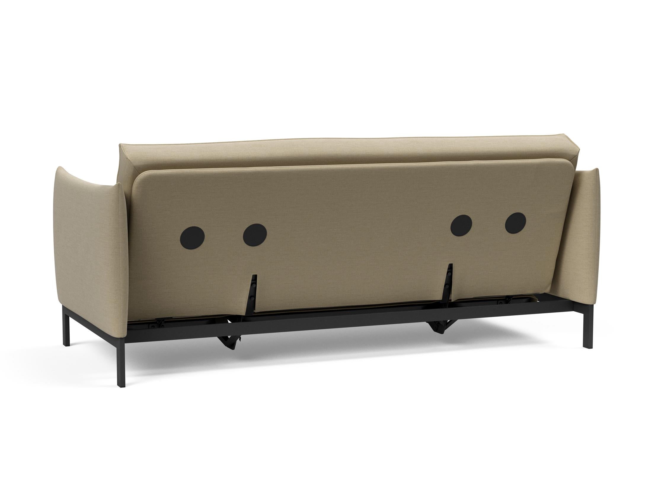 Erleben Sie das Junus 140 Bettsofa mit stilvollem Sharp Plus Cover und bequemer Soft Spring Polsterung – ideal für modernes Wohnen!