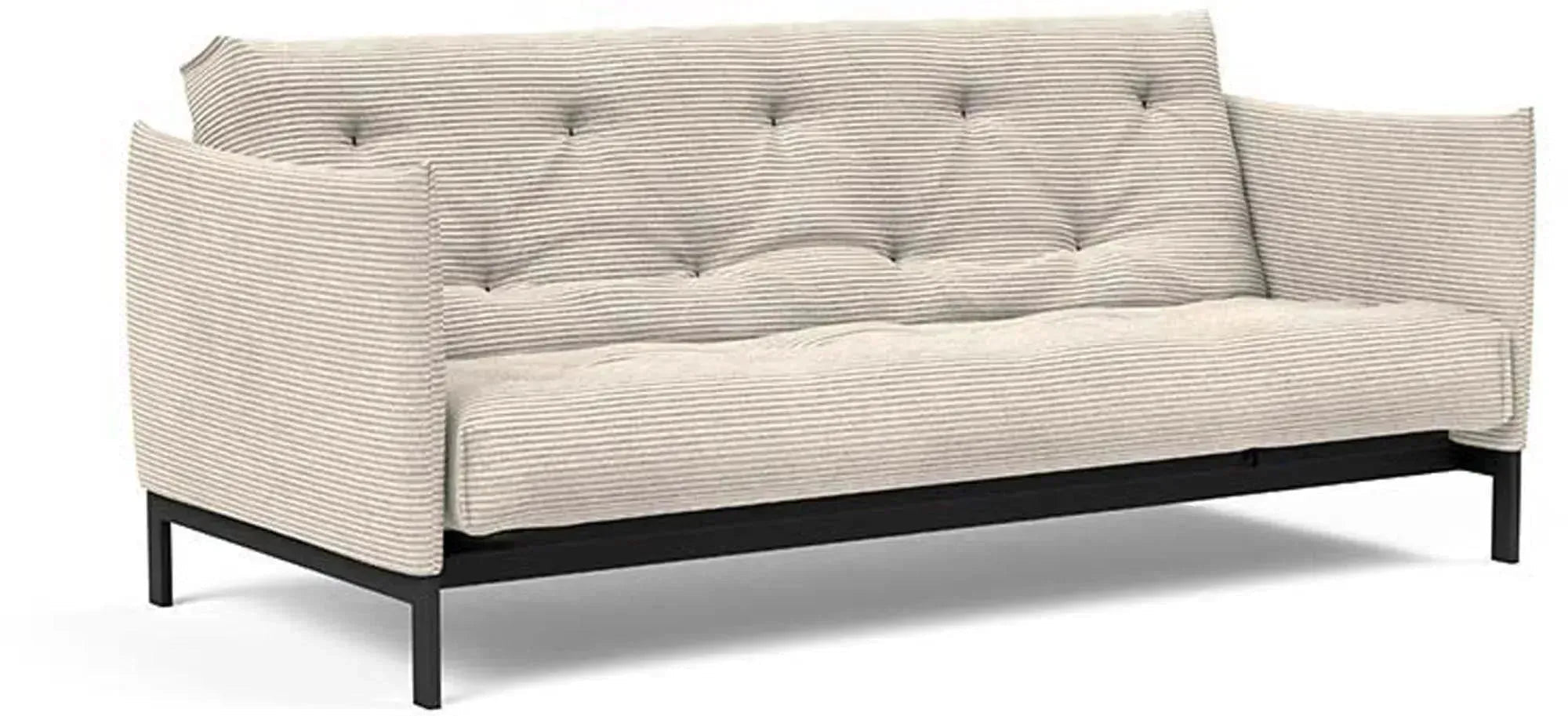 Entdecken Sie das Junus 140 Bettsofa Nordic von Innovation Living: stilvolles, platzsparendes Möbelstück mit hochwertigem Latex für besten Schlafkomfort.
