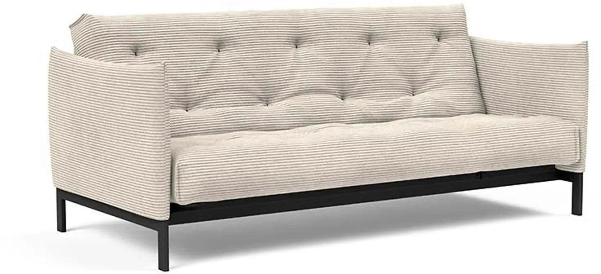 Erleben Sie das Junus 140 Bettsofa Nordic von Innovation Living – modernes Design, langlebiger Latex und hervorragender Schlafkomfort für jede Nacht.