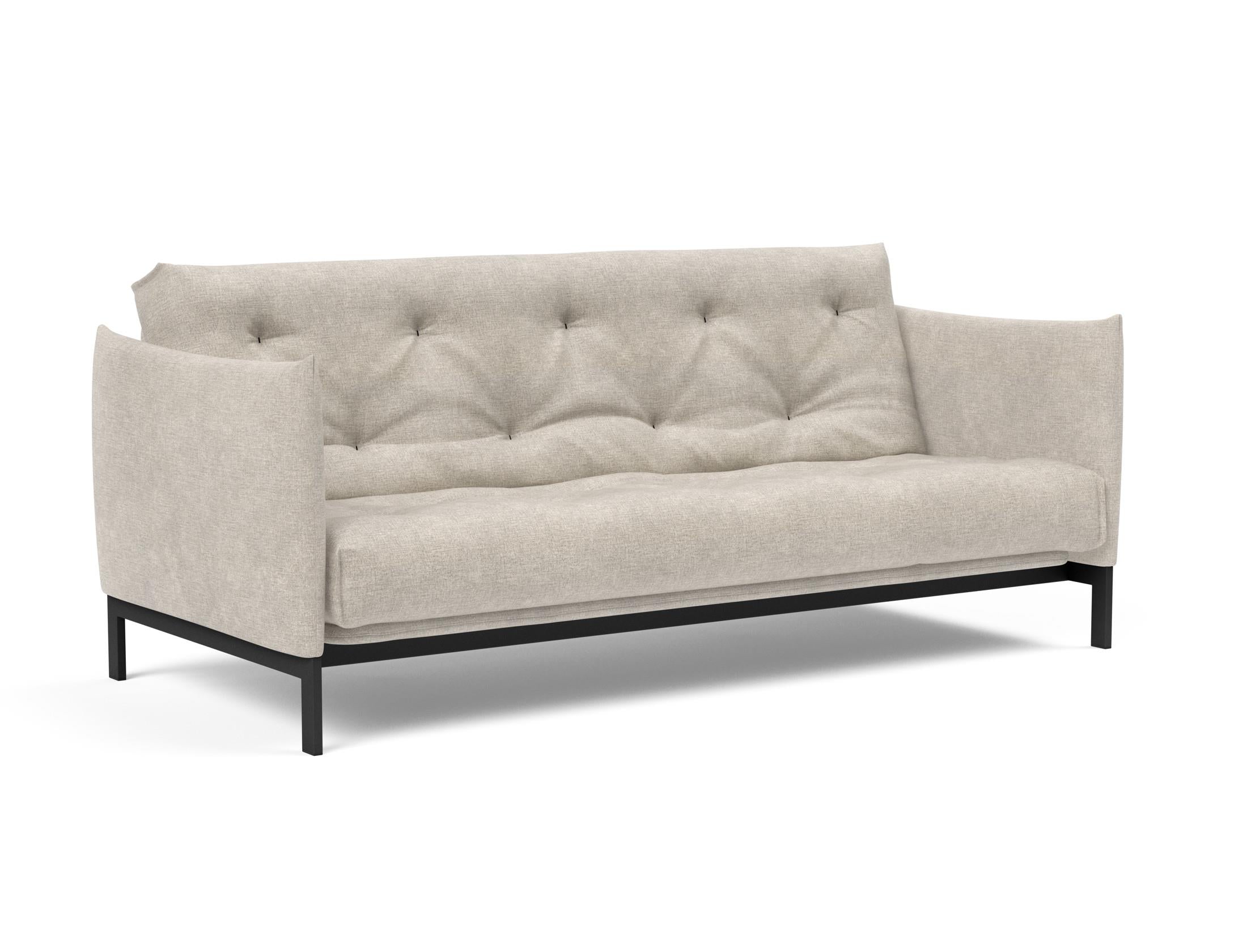 Erleben Sie das Junus 140 Bettsofa Nordic: Modernes Design und der weiche Soft Spring Bezug sorgen für höchsten Schlafkomfort und stilvolle Akzente.