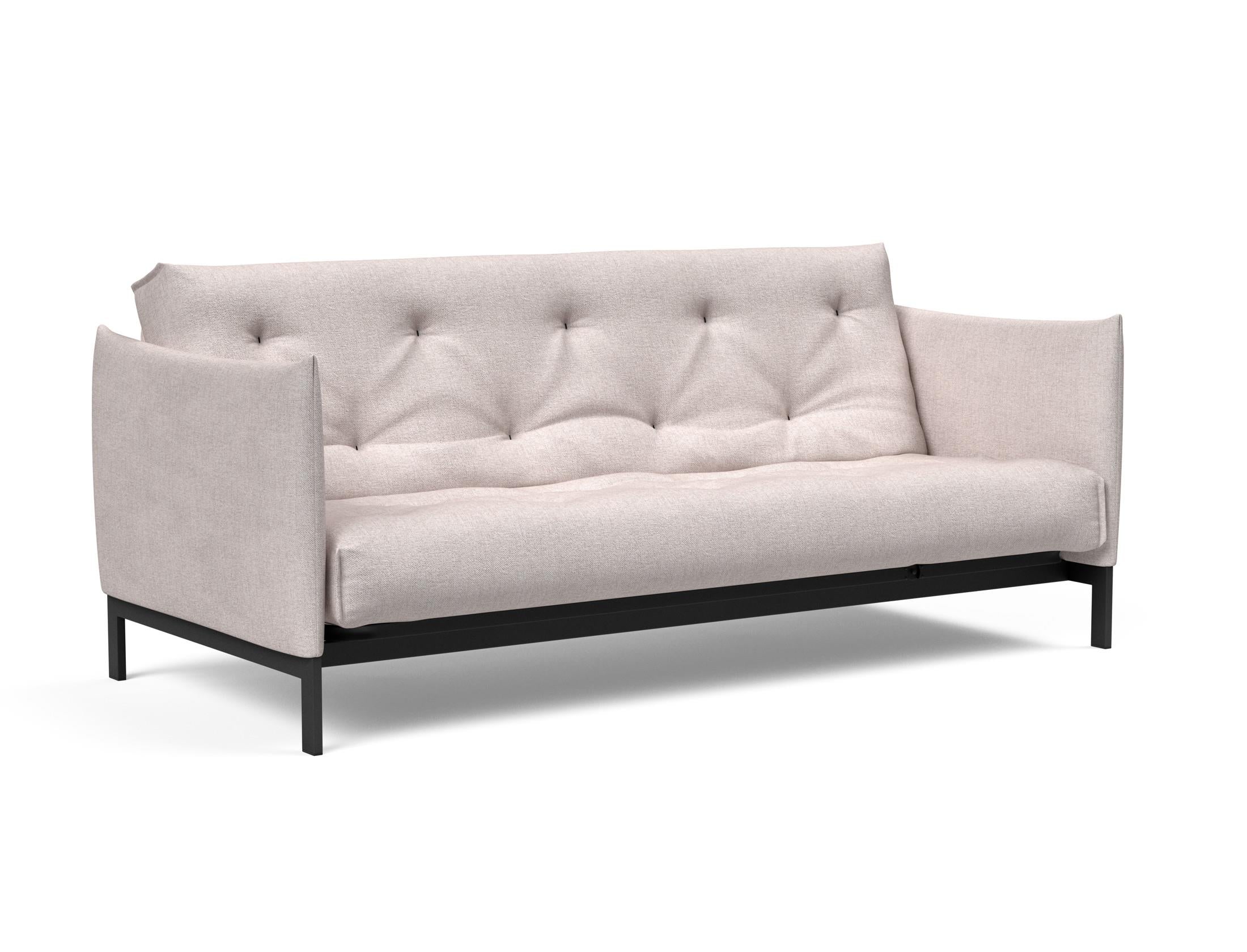Erleben Sie das Junus 140 Bettsofa Nordic: Modernes Design und der weiche Soft Spring Bezug sorgen für höchsten Schlafkomfort und stilvolle Akzente.