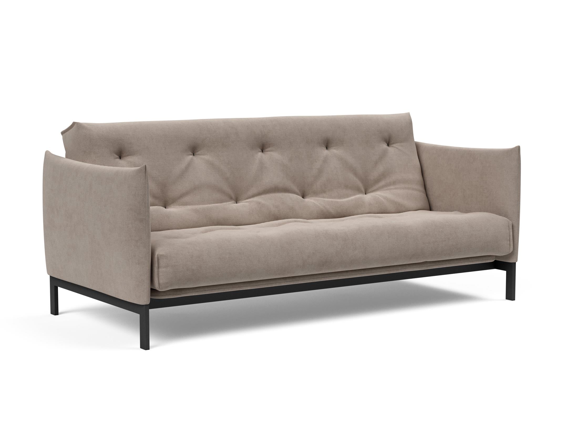 Erleben Sie das Junus 140 Bettsofa Nordic: Modernes Design und der weiche Soft Spring Bezug sorgen für höchsten Schlafkomfort und stilvolle Akzente.