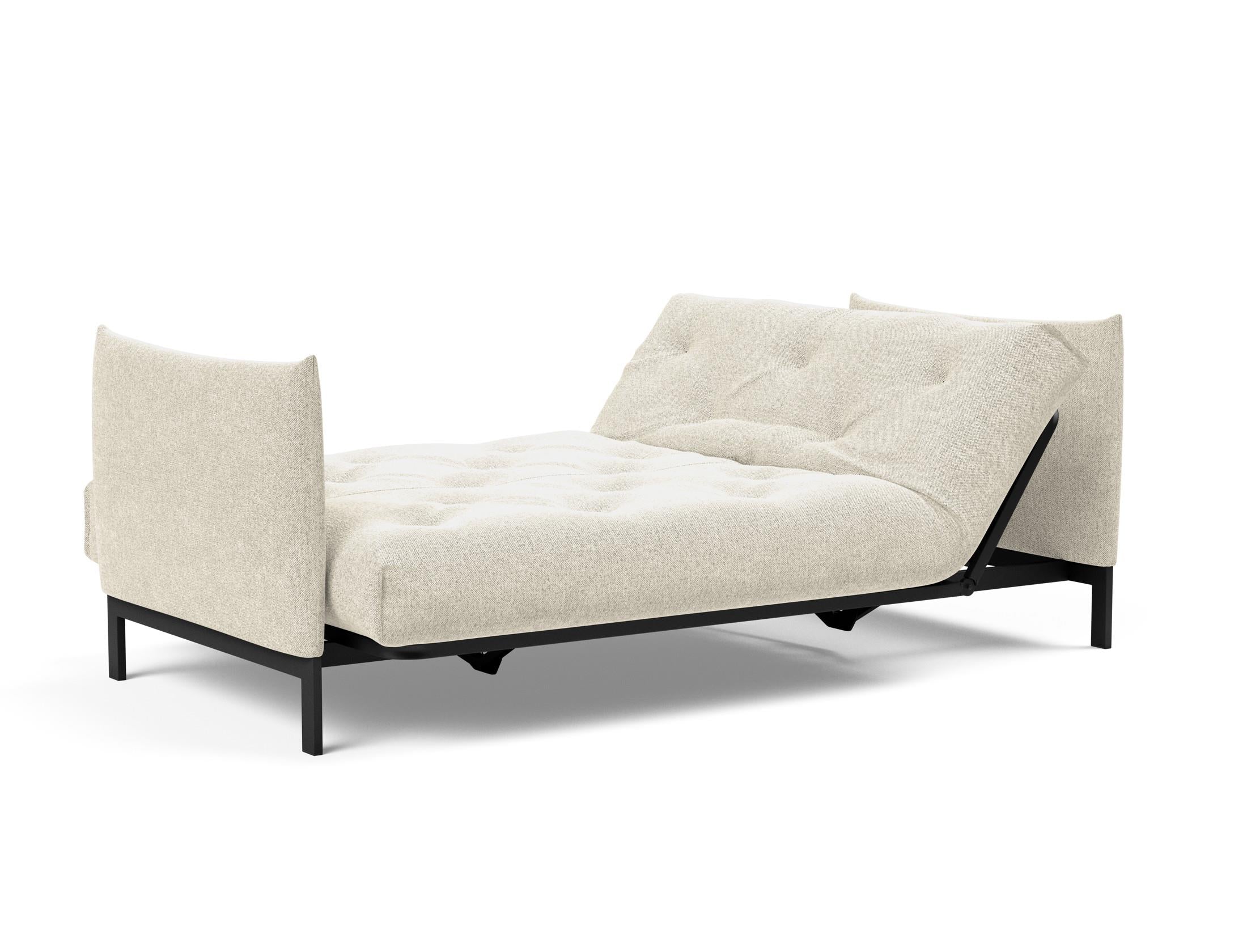 Erleben Sie das Junus 140 Bettsofa Nordic Soft Spring von Innovation Living – eine perfekte Kombination aus modernem Stil und hohem Schlafkomfort.