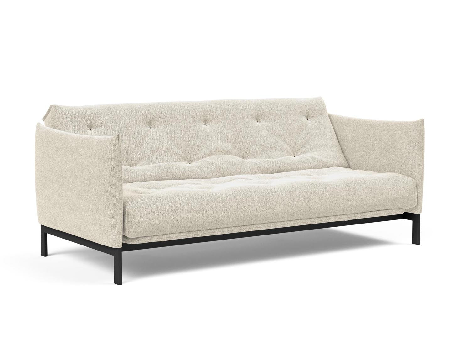 Erleben Sie das Junus 140 Bettsofa Nordic: Modernes Design und der weiche Soft Spring Bezug sorgen für höchsten Schlafkomfort und stilvolle Akzente.