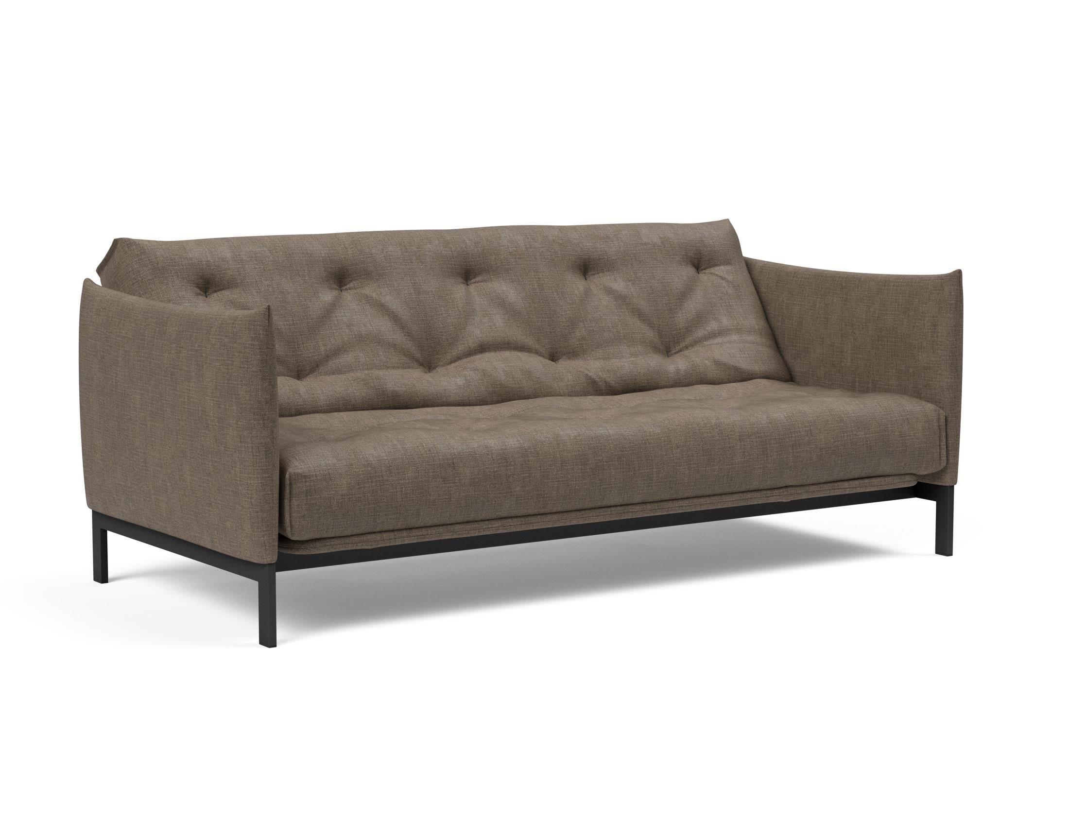 Erleben Sie das Junus 140 Bettsofa Nordic: Modernes Design und der weiche Soft Spring Bezug sorgen für höchsten Schlafkomfort und stilvolle Akzente.