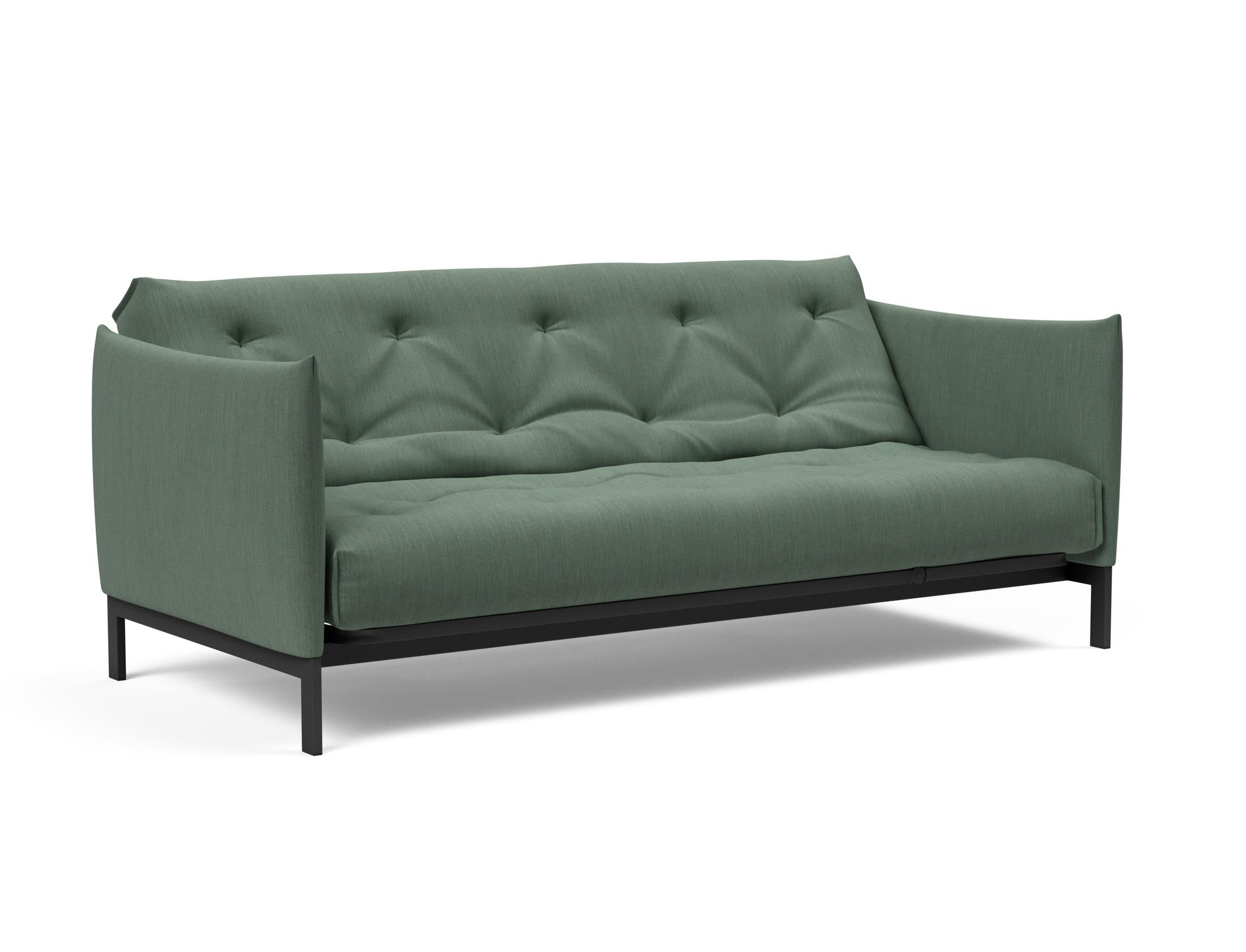 Erleben Sie das Junus 140 Bettsofa Nordic Soft Spring von Innovation Living – eine perfekte Kombination aus modernem Stil und hohem Schlafkomfort.