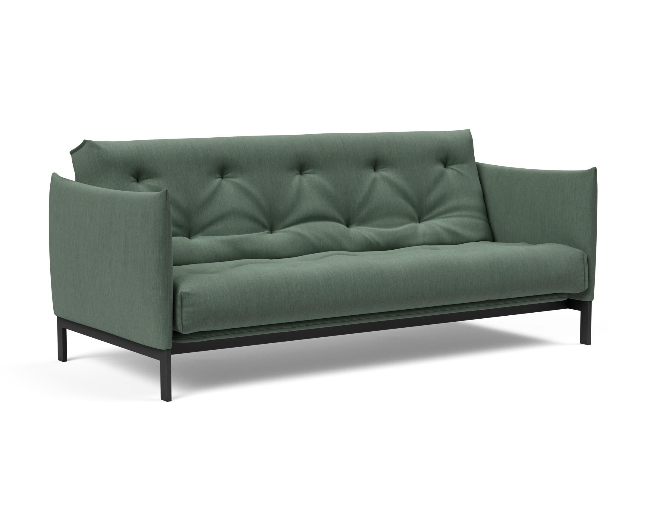 Erleben Sie das Junus 140 Bettsofa Nordic: Modernes Design und der weiche Soft Spring Bezug sorgen für höchsten Schlafkomfort und stilvolle Akzente.