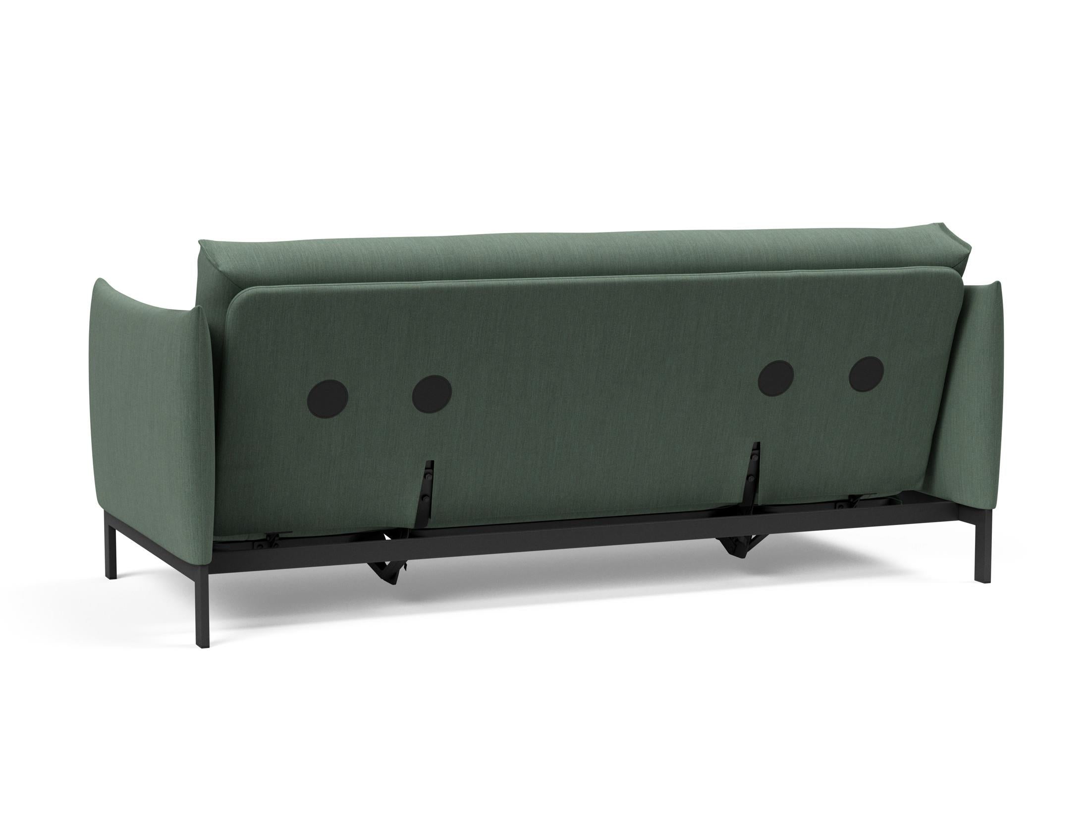 Erleben Sie das Junus 140 Bettsofa Nordic: Modernes Design und der weiche Soft Spring Bezug sorgen für höchsten Schlafkomfort und stilvolle Akzente.