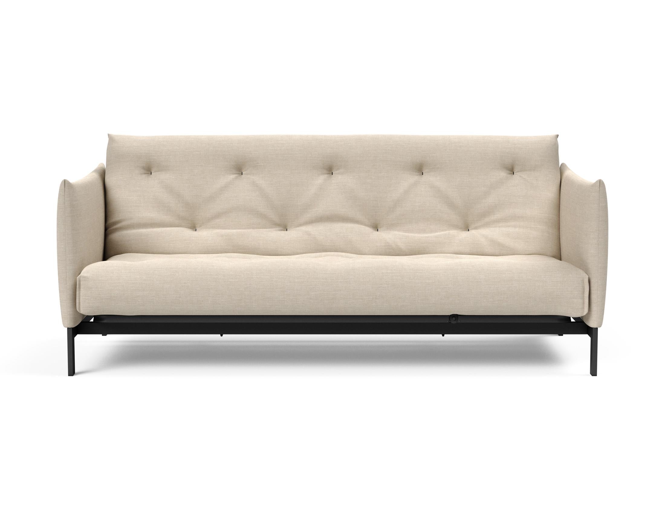 Erleben Sie das Junus 140 Bettsofa Nordic Soft Spring von Innovation Living – eine perfekte Kombination aus modernem Stil und hohem Schlafkomfort.