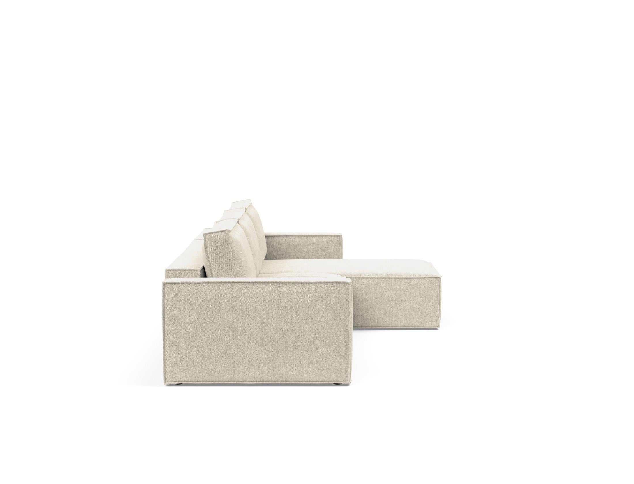 Erleben Sie das Newilla Bettsofa mit Lounger von Innovation Living – ein elegantes, flexibles Möbelstück, das Komfort und Stauraum vereint.