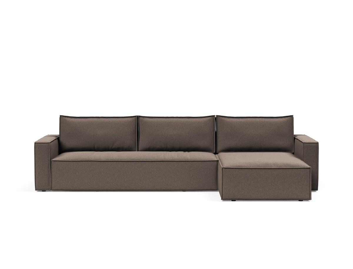 Newilla Bettsofa mit Lounger in 530 Bouclé Taupe präsentiert im Onlineshop von KAQTU Design AG. Bettsofa rechts ist von Innovation Living