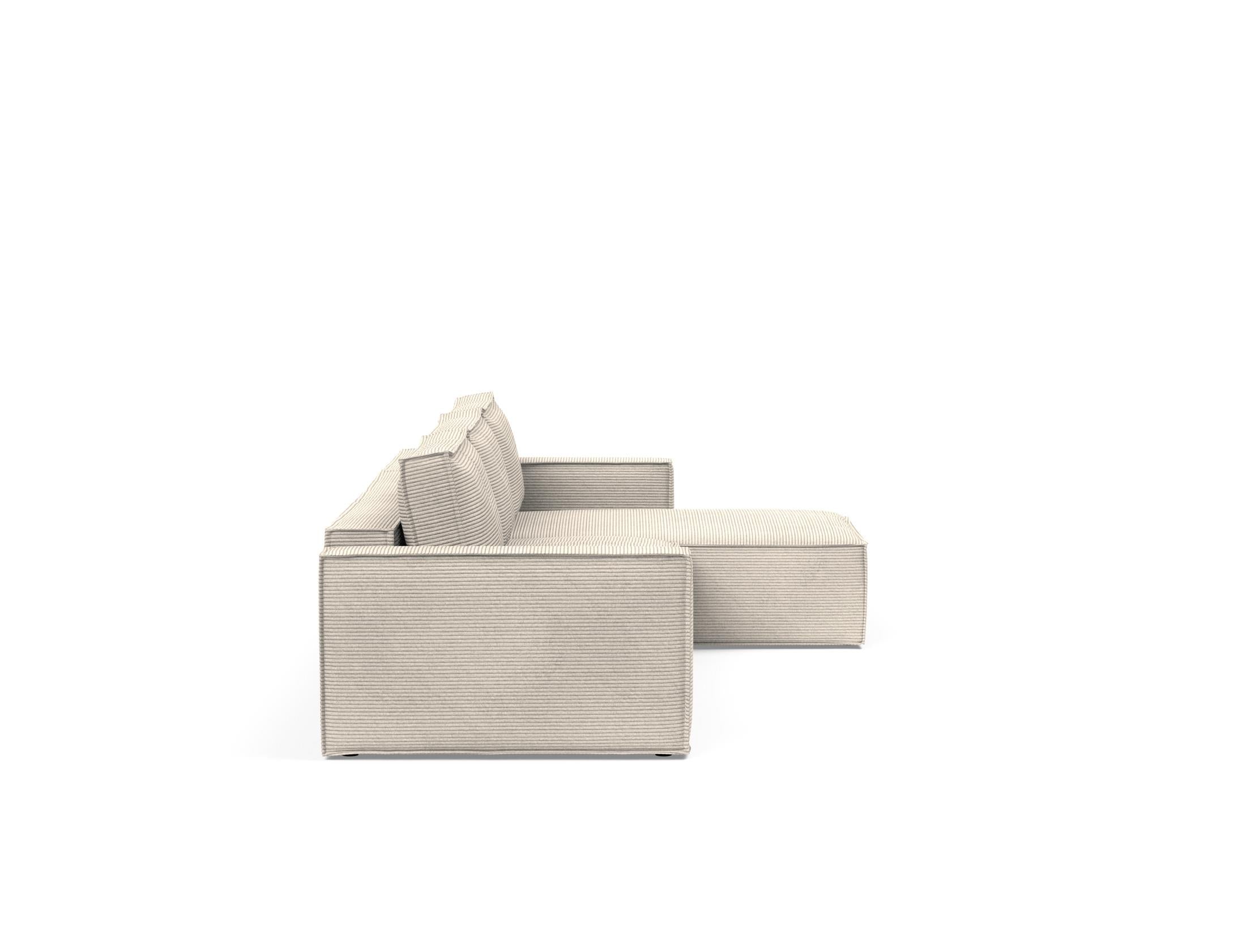 Erleben Sie das Newilla Bettsofa mit Lounger von Innovation Living – ein elegantes, flexibles Möbelstück, das Komfort und Stauraum vereint.
