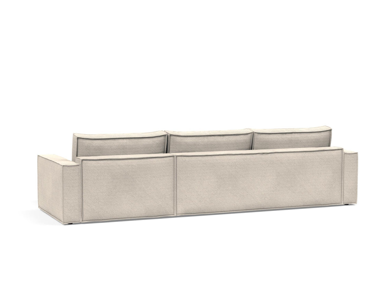Newilla Bettsofa mit Lounger in 594 Corduroy Ivory präsentiert im Onlineshop von KAQTU Design AG. Bettsofa rechts ist von Innovation Living