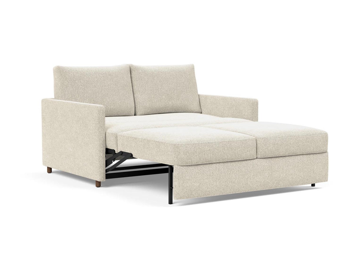 Neah 140 Schlafsofa mit Slim Armlehnen in 357 Taura Off White präsentiert im Onlineshop von KAQTU Design AG. Bettsofa ist von Innovation Living
