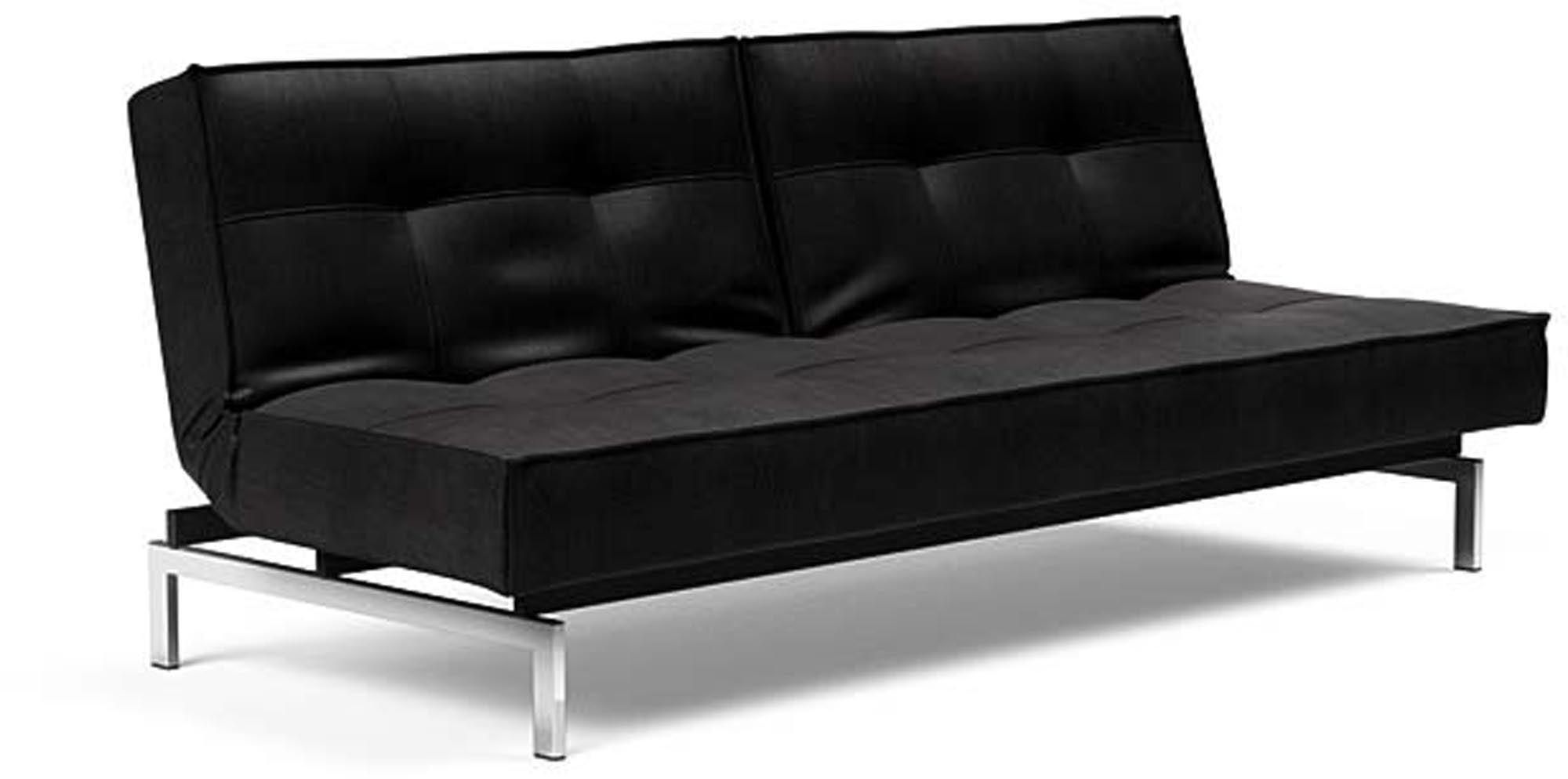 Erleben Sie das elegante Splitback Sofabett 115 Chrom von Innovation Living – ideal für moderne Räume und entspannende Schlafmomente.