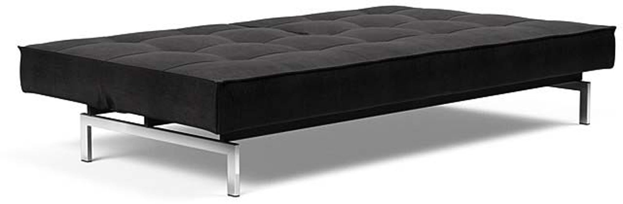 Erleben Sie das elegante Splitback Sofabett 115 Chrom von Innovation Living – ideal für moderne Räume und entspannende Schlafmomente.