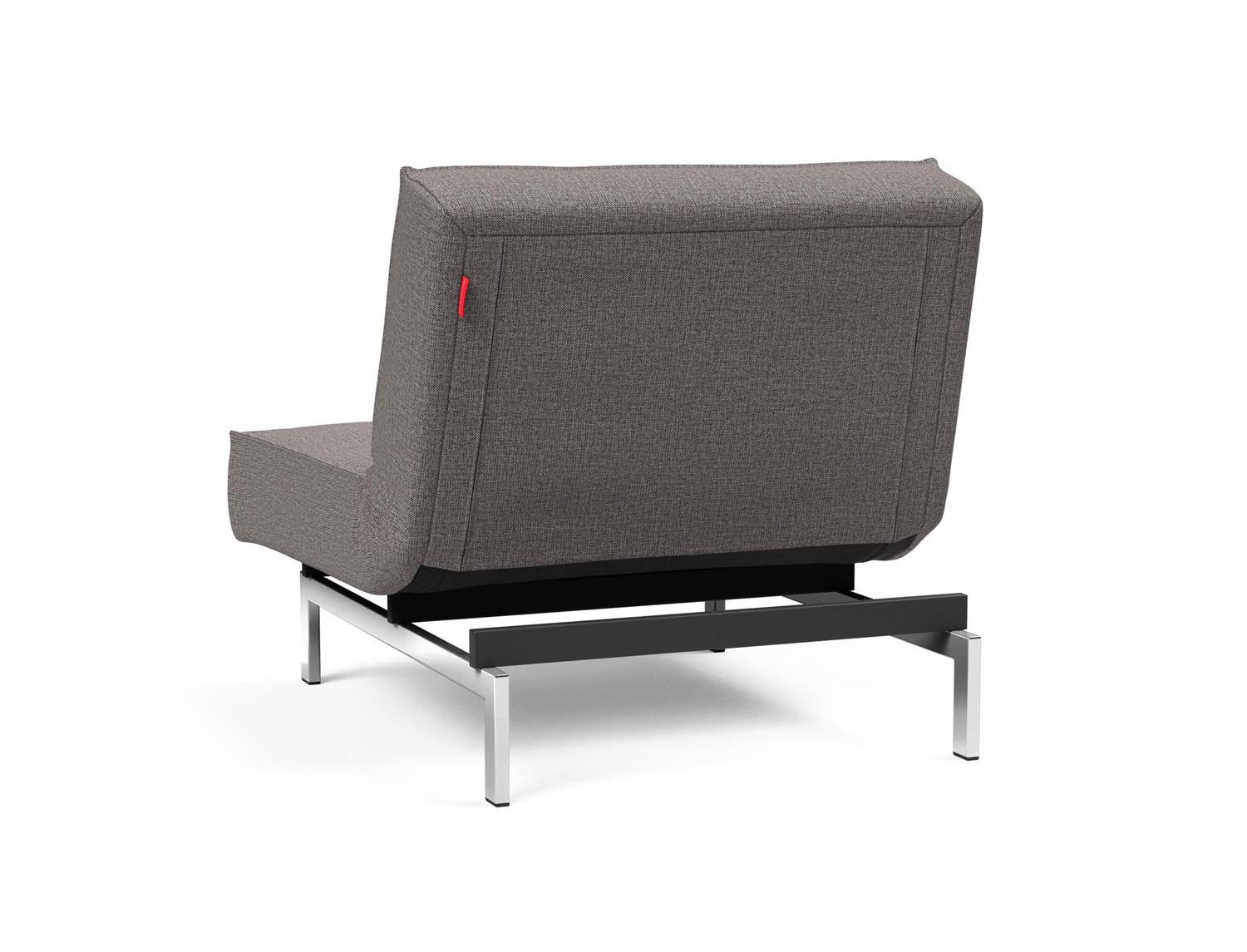 Erleben Sie den Splitback Chrome Sessel von Innovation Living: Elegantes Design, hochwertige Materialien und flexible Nutzung für jeden Raum.