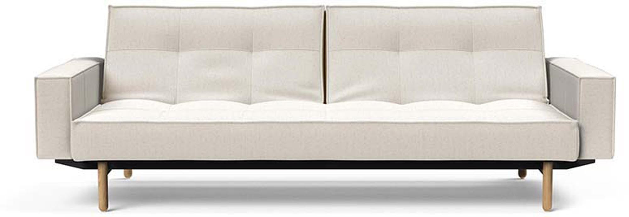 Das Splitback Sofabett 115 Stem von Innovation Living bietet stilvolle Armlehnen, hochwertige Materialien und anpassbare Rückenlehnen für höchsten Schlafkomfort.