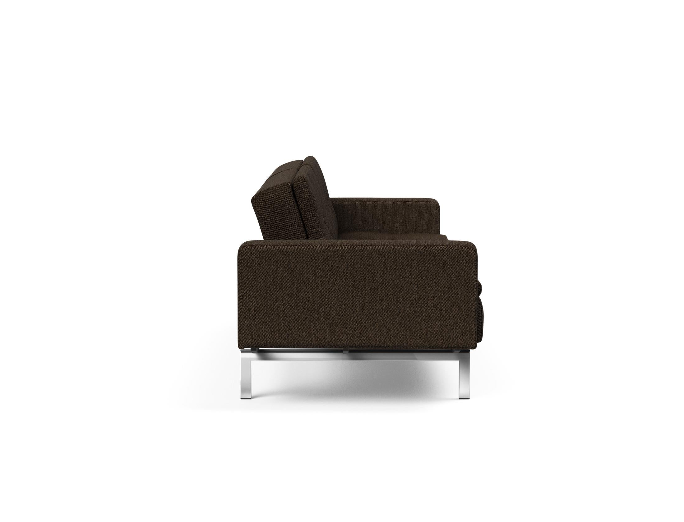 Das Dublexo Chrom Schlafsofa 115 mit Armlehnen bietet modernen Komfort und vielseitige Nutzung, perfekt für stilvolle Wohnräume und erholsame Nächte.