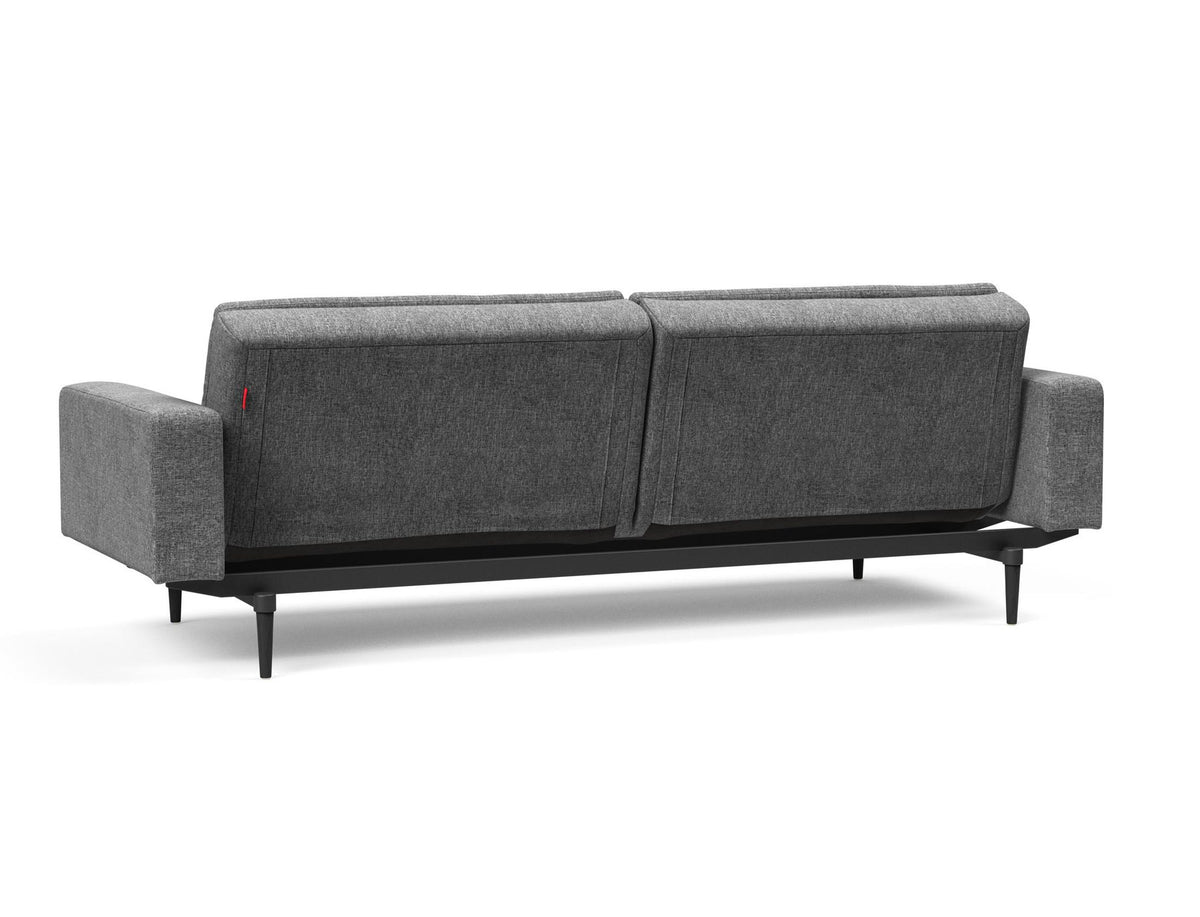 Dublexo Styletto Schlafsofa 115 mit Armlehnen in 563 Twist Charcoal präsentiert im Onlineshop von KAQTU Design AG. Bettsofa ist von Innovation Living