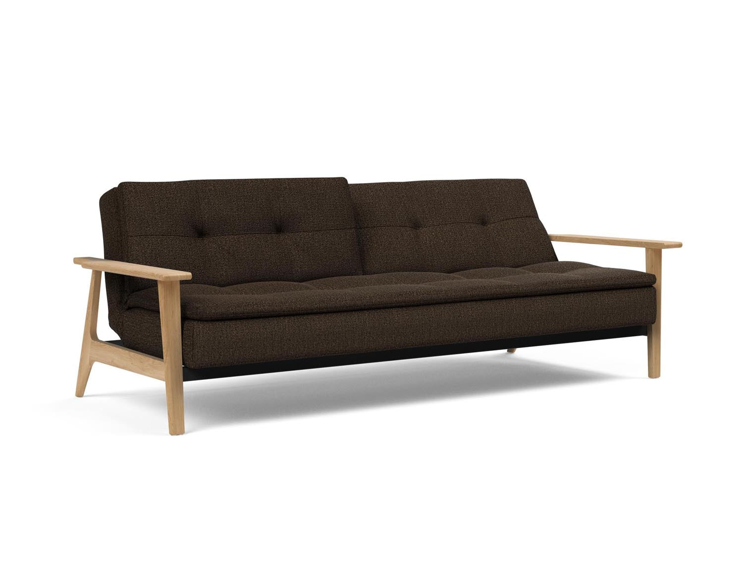 Entdecken Sie das elegante Dublexo Frej Schlafsofa 115 Eiche von Innovation Living – ideal für moderne Wohnkonzepte und entspannende Nächte.