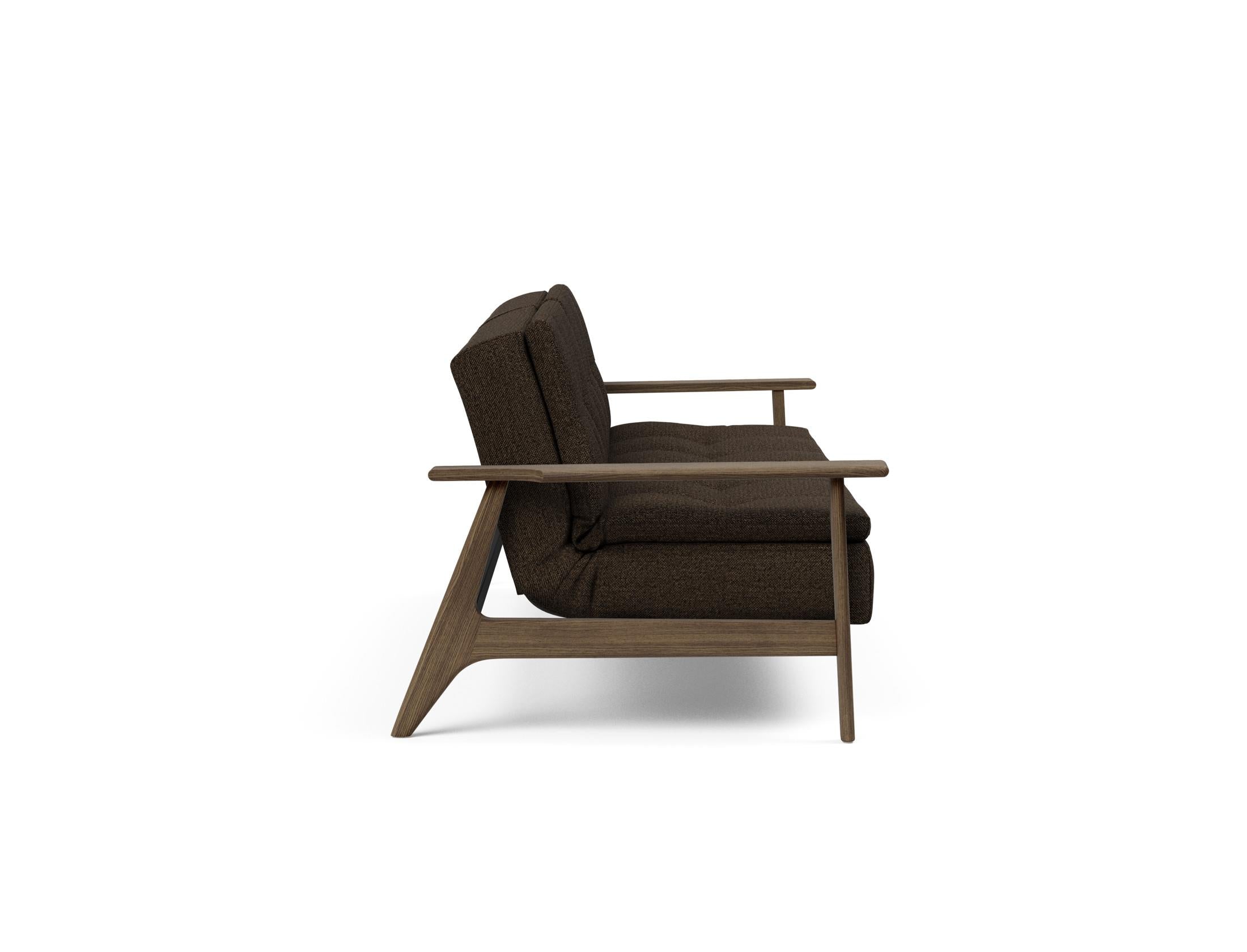 Erleben Sie das Dublexo Frej Schlafsofa 115 in edler Rauch-Eiche – perfekt für modernes Wohnen und komfortable Übernachtungen.