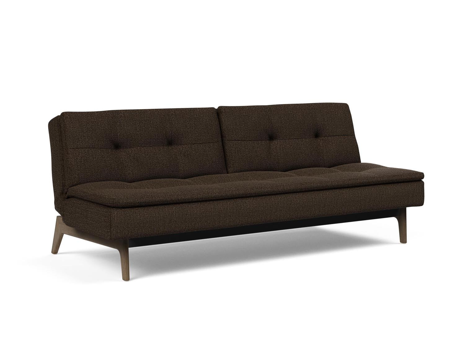 Erleben Sie das vielseitige Dublexo Eik Schlafsofa 115 in edler Rauch-Eiche – perfekt für modernes Wohnen und erholsame Nächte.