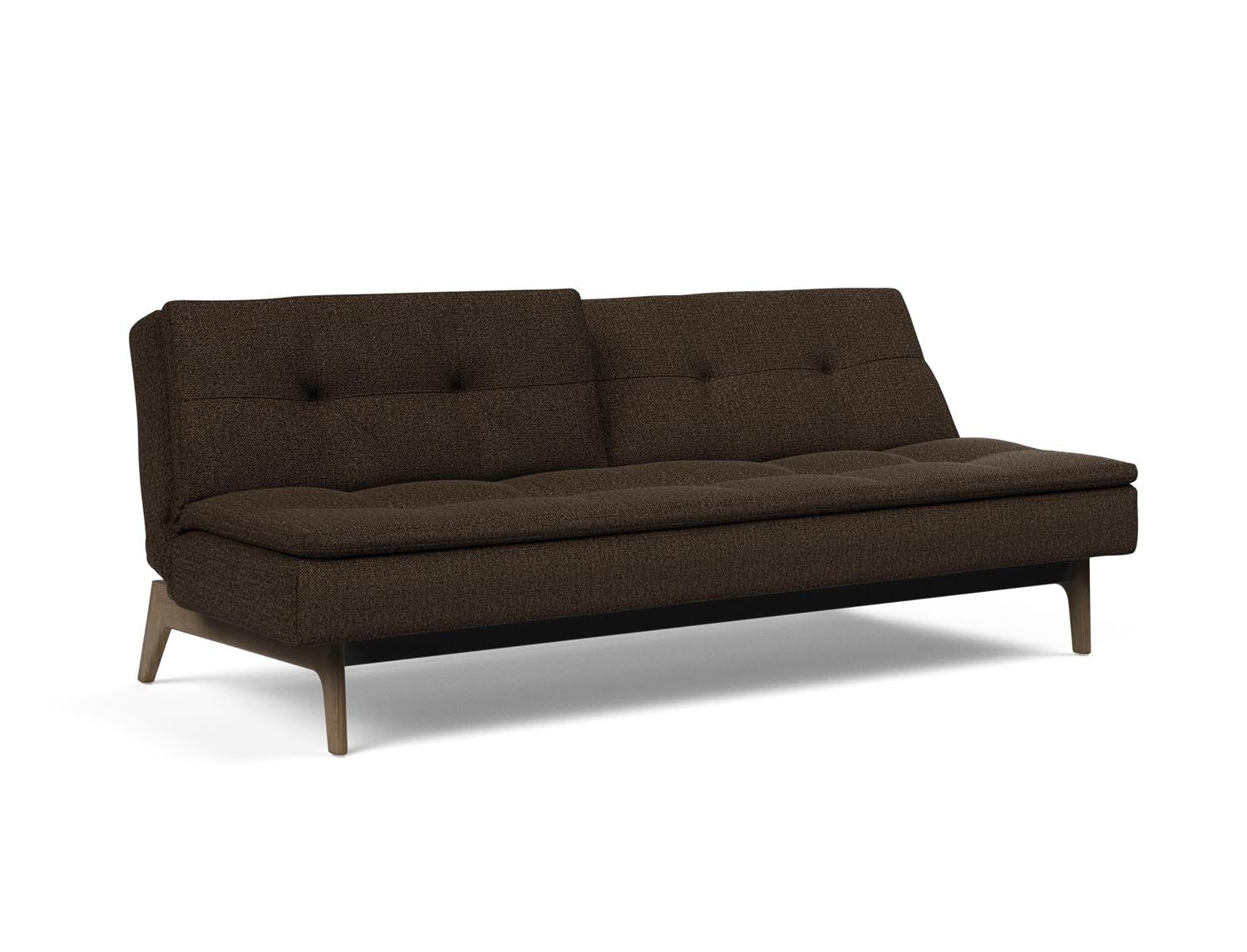 Erleben Sie das vielseitige Dublexo Eik Schlafsofa 115 in edler Rauch-Eiche – perfekt für modernes Wohnen und erholsame Nächte.