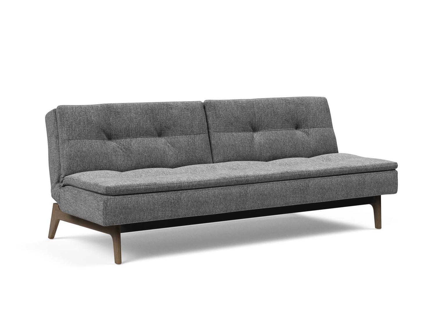Erleben Sie das vielseitige Dublexo Eik Schlafsofa 115 in edler Rauch-Eiche – perfekt für modernes Wohnen und erholsame Nächte.