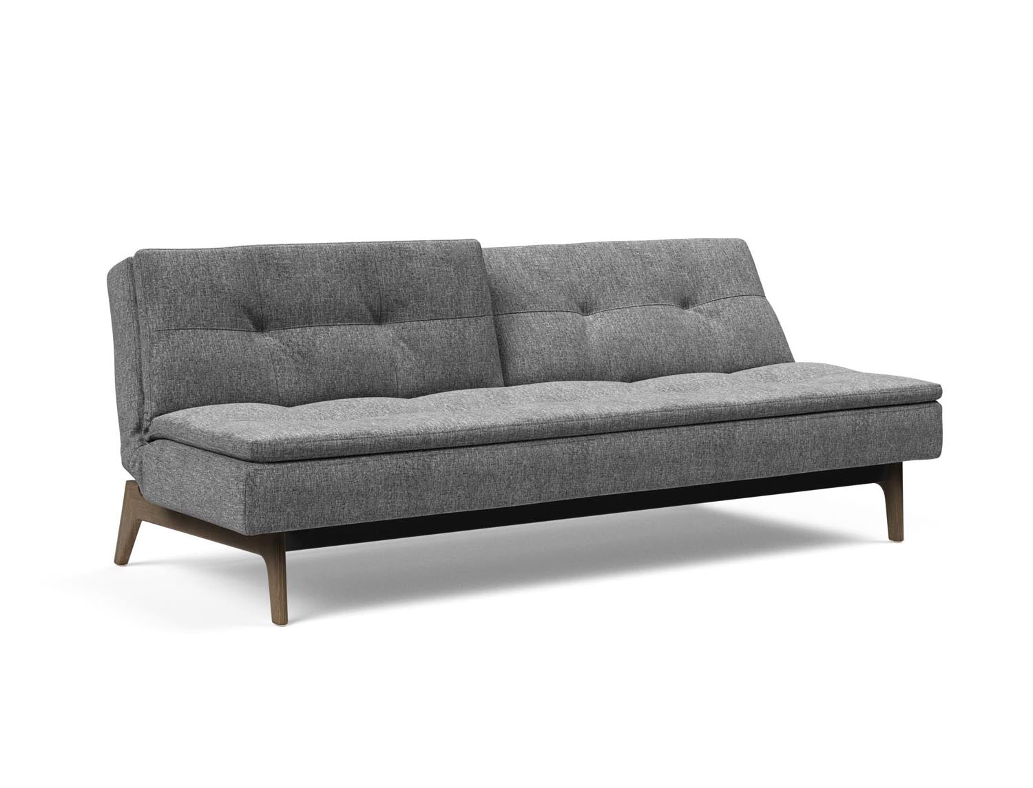 Erleben Sie das vielseitige Dublexo Eik Schlafsofa 115 in edler Rauch-Eiche – perfekt für modernes Wohnen und erholsame Nächte.