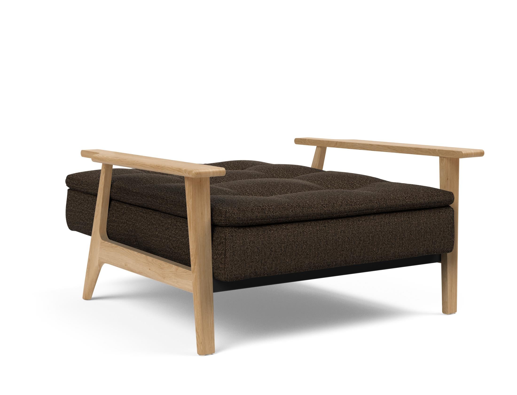 Entdecken Sie den Dublexo Frej Sessel Eiche von Innovation Living – ein eleganter, multifunktionaler Sessel, der Komfort und Design vereint.